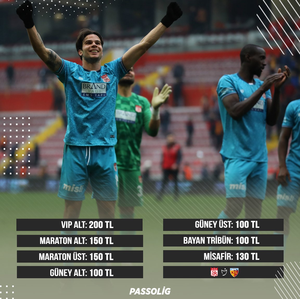 Sivasspor - Kayserispor ma&ccedil;ının biletleri satışa &ccedil;ıktı
