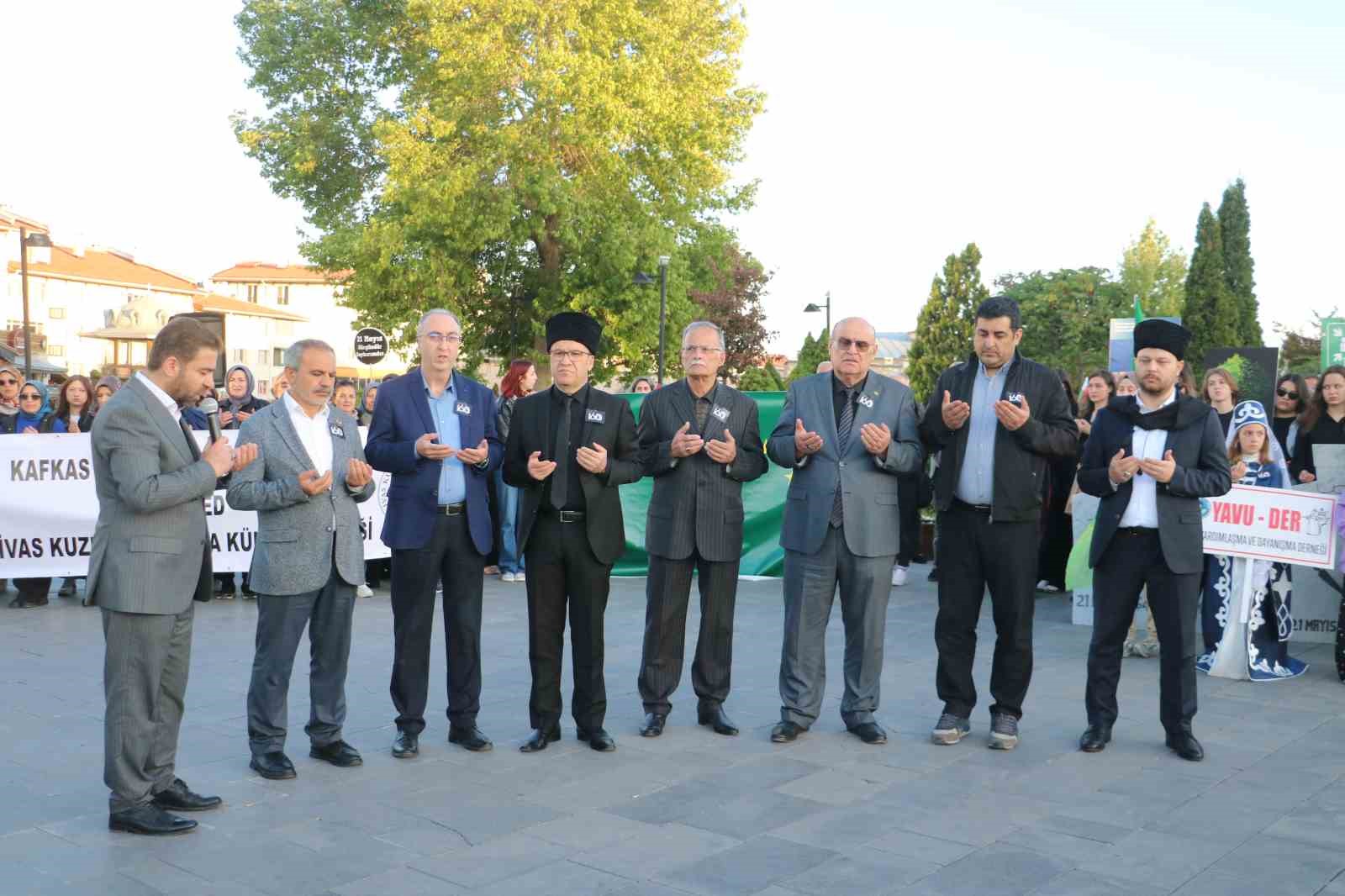 Çerkez sürgününde hayatını kaybedenler 160. yılında anıldı