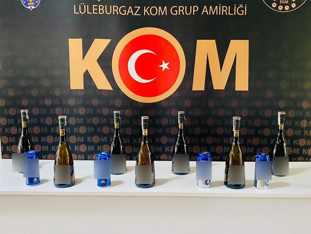 Kırklareli&rsquo;nde g&uuml;mr&uuml;k ka&ccedil;ağı alkol ele ge&ccedil;irildi
