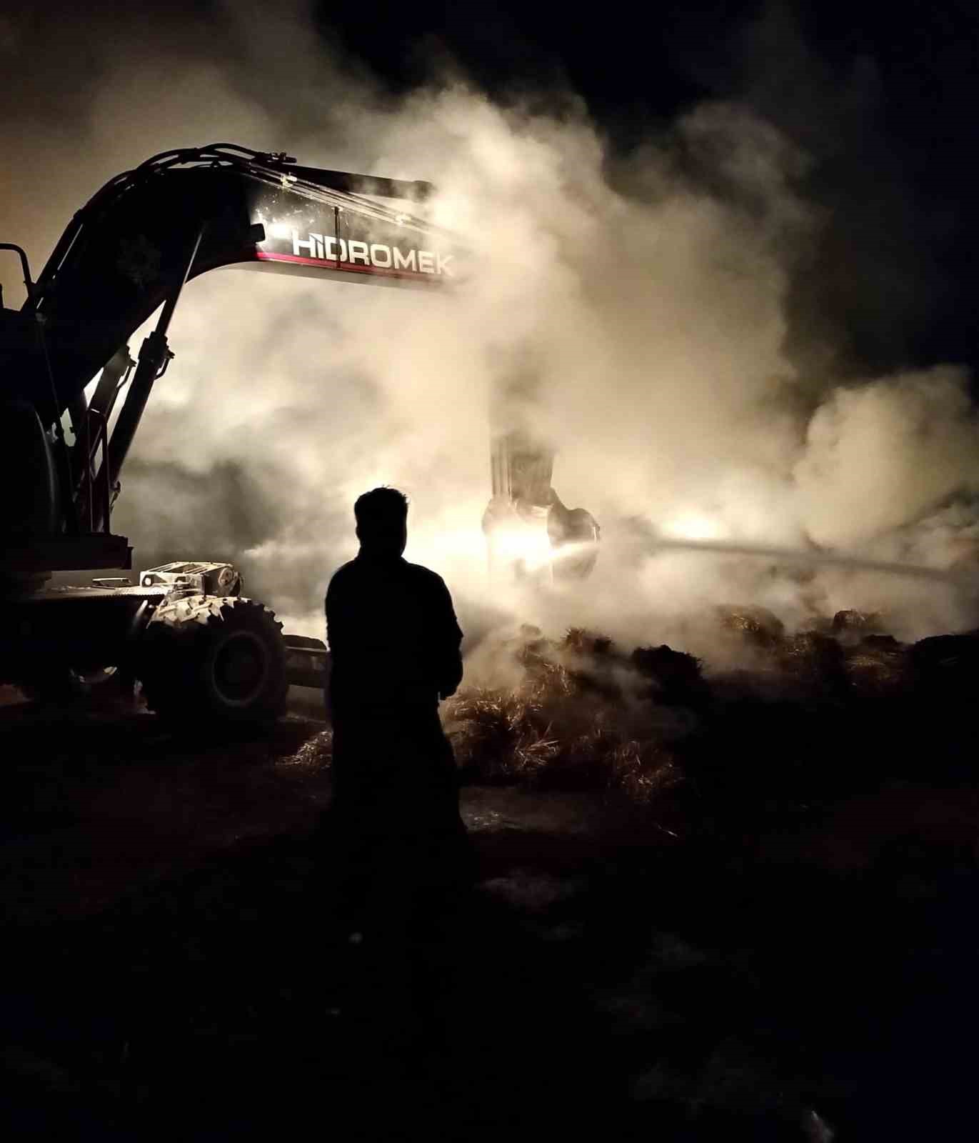 Aydın&rsquo;da alevler geceyi aydınlattı
