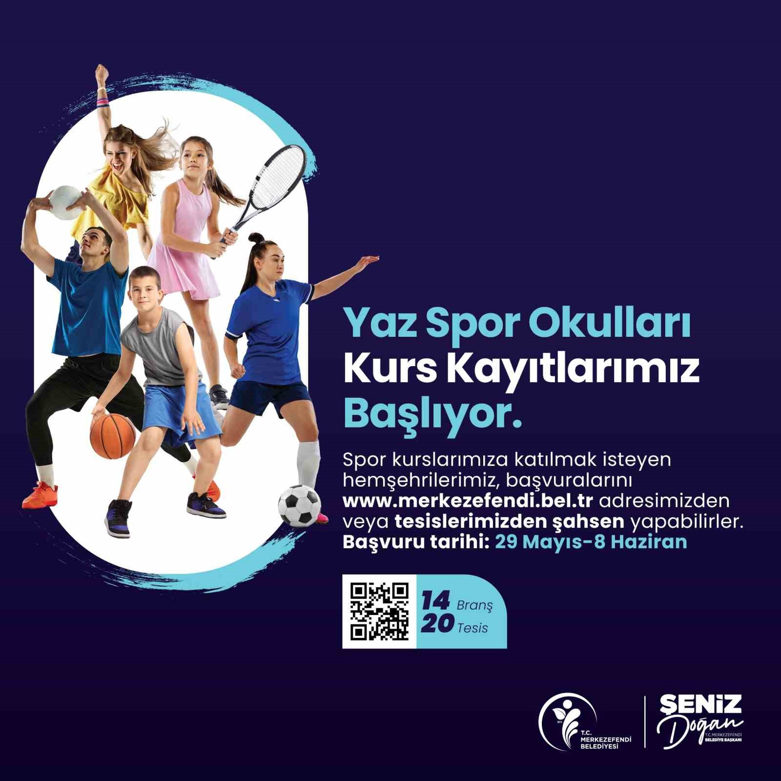 Merkezefendi’de yaz spor okulları kayıt dönemi başlıyor
