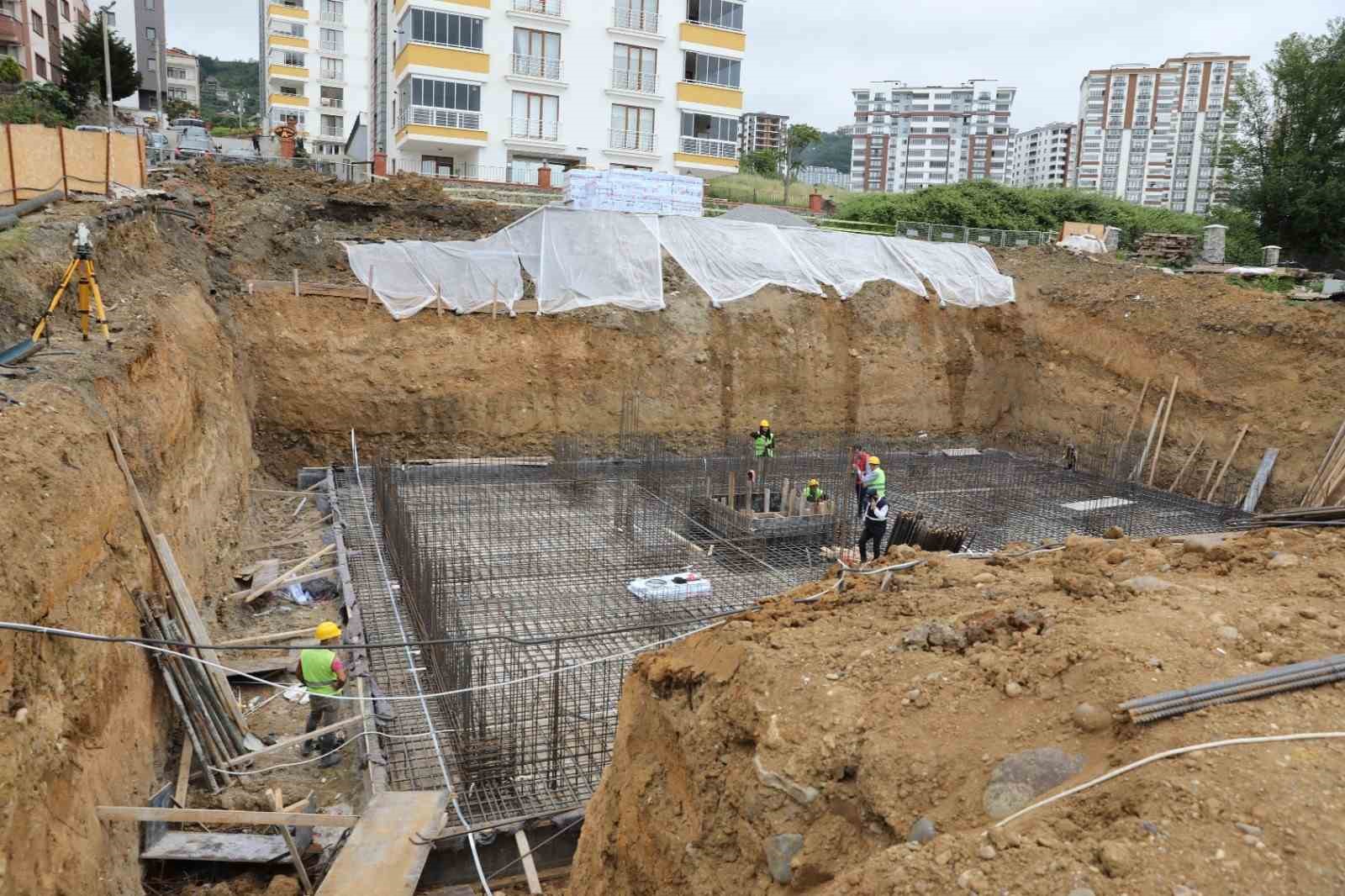 Akçaabat İlçe Emniyet Müdürlüğü binası inşaatı sürüyor
