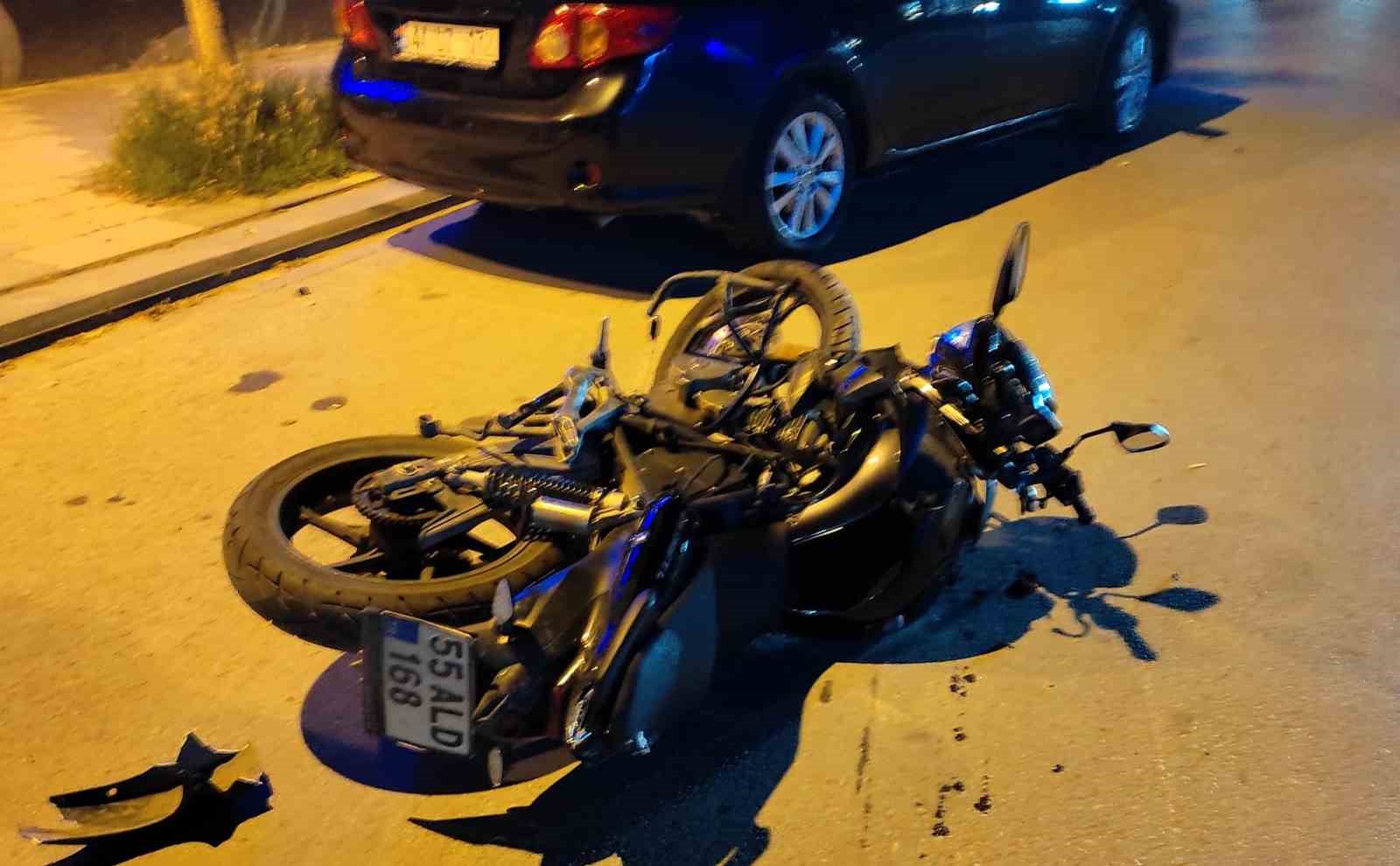 Otomobil ile motosiklet çarpıştı: 1 yaralı