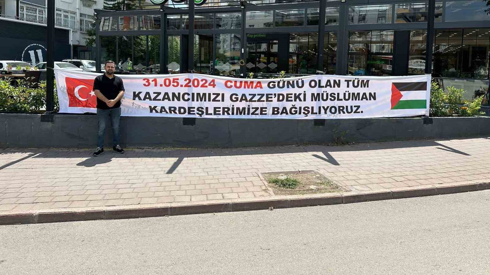 Adana’da bir tatlıcı bir günlük gelirinin tamamını Filistin halkına bağışlayacak