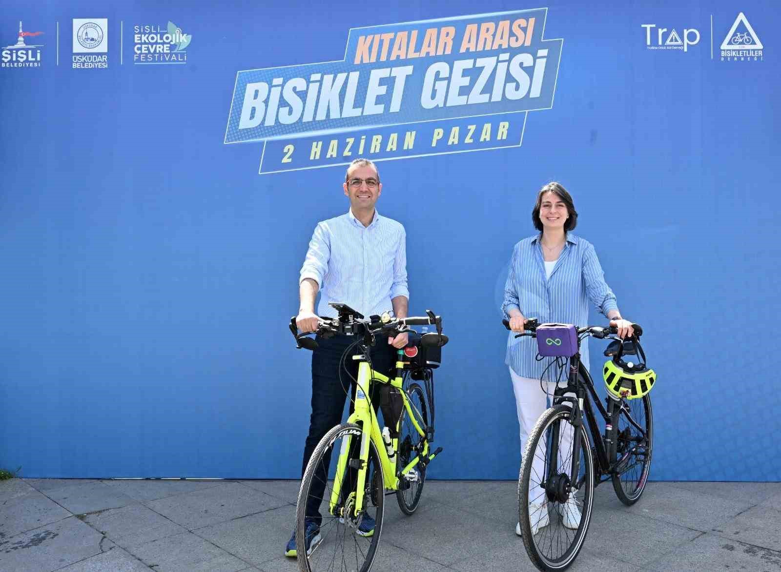 Çevre dostu yaşam için Şişli’den Üsküdar’a pedal çevirdiler
