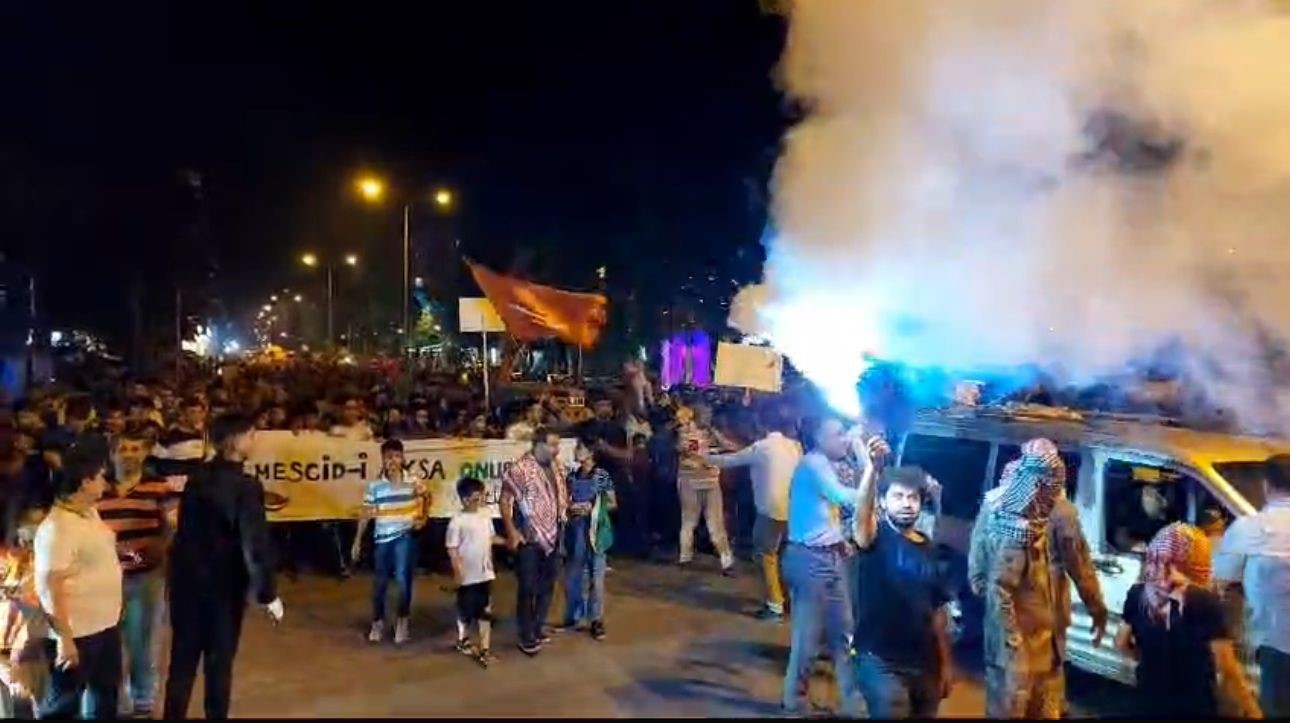 Gaziantep’te Filistin’e destek yürüyüşü yapıldı