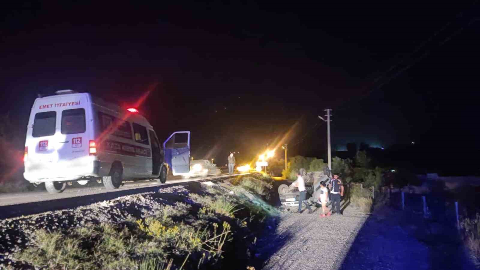 Emet&rsquo;te trafik kazası: 2 yaralı

