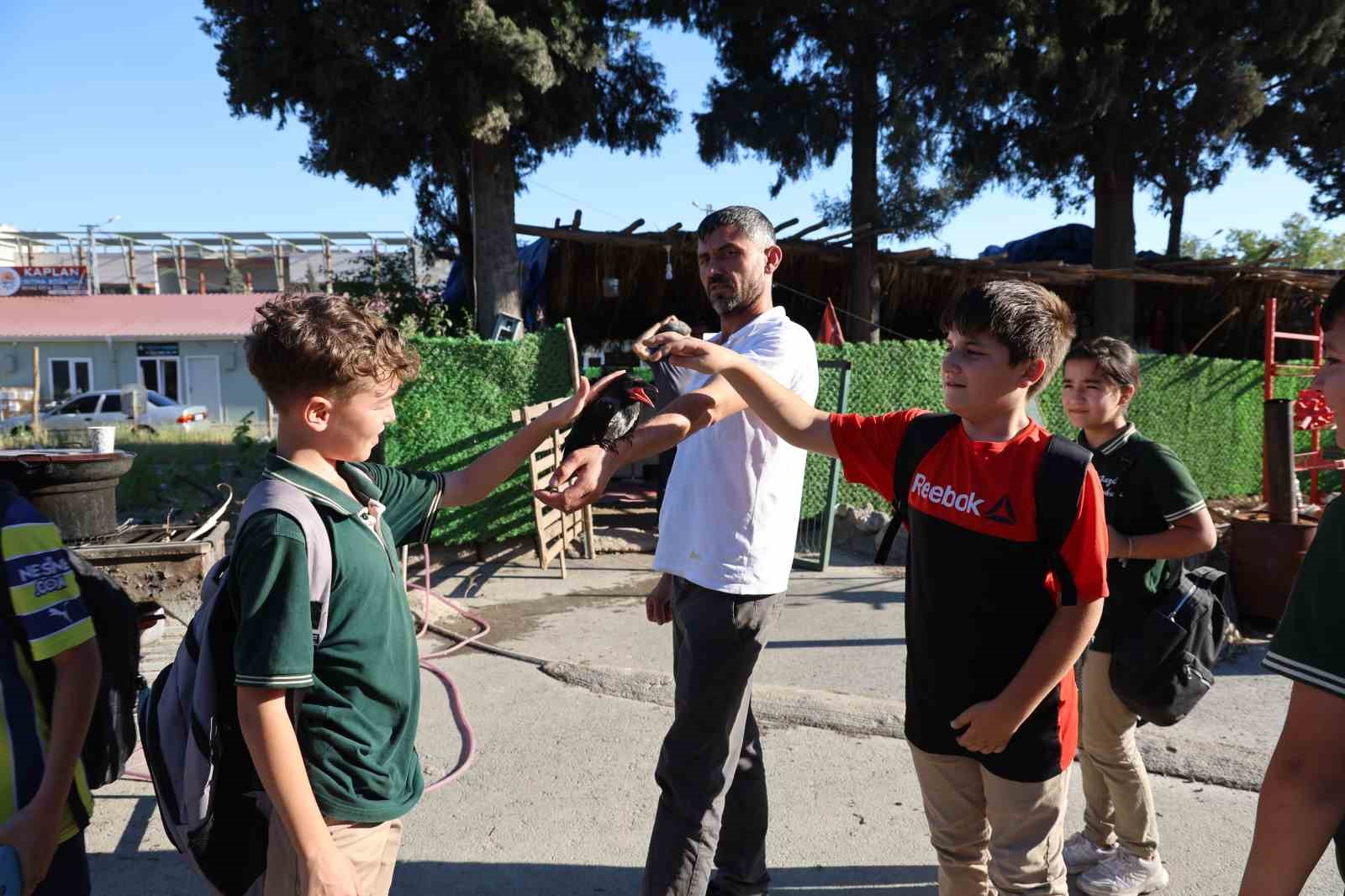 Yavru karga enkaz b&ouml;lgesinin maskotu oldu
