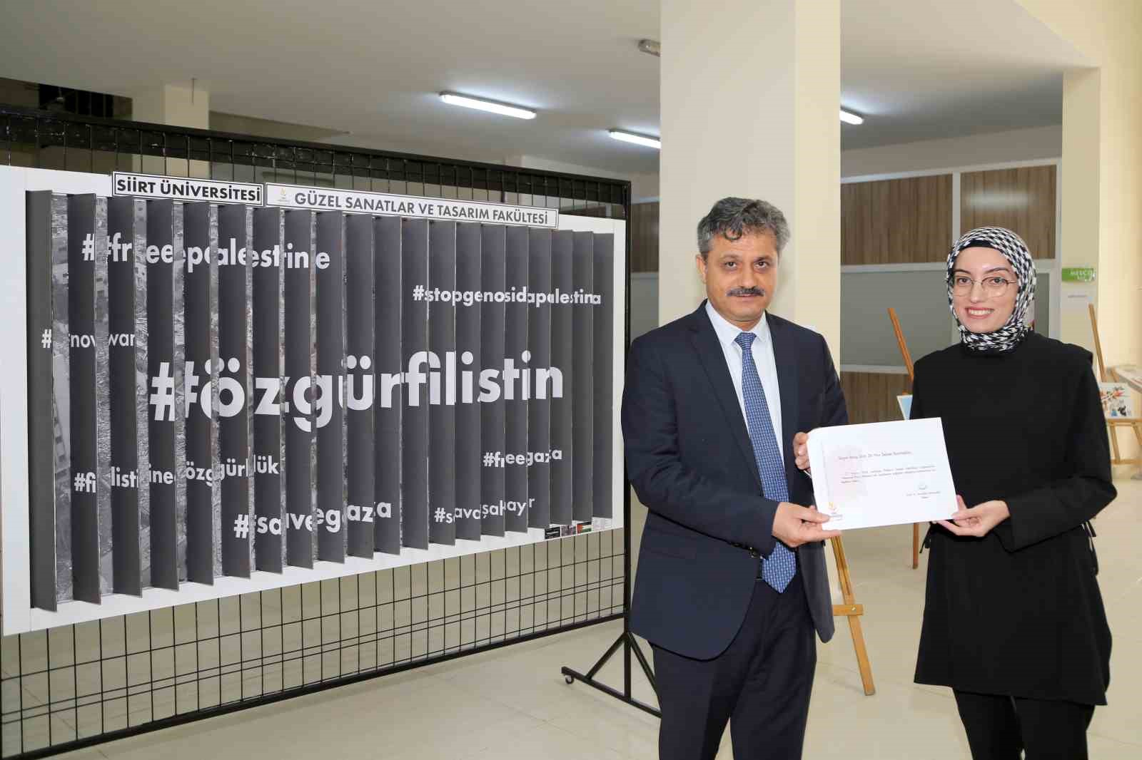 Siirt’te ’Karikatürlerin Diliyle Gazze Soykırımı’ sergisi düzenlendi
