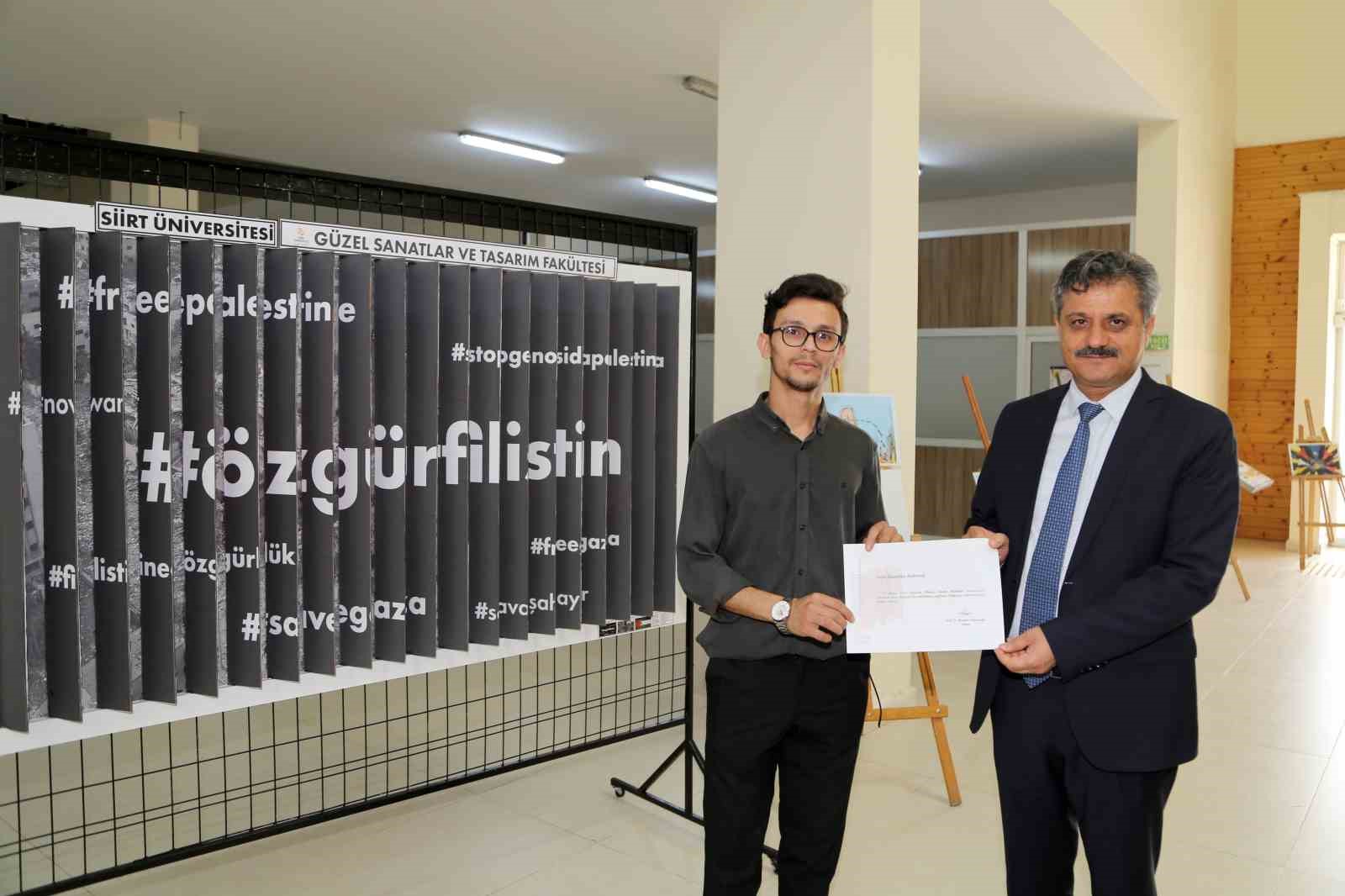 Siirt&rsquo;te &rsquo;Karikat&uuml;rlerin Diliyle Gazze Soykırımı&rsquo; sergisi d&uuml;zenlendi
