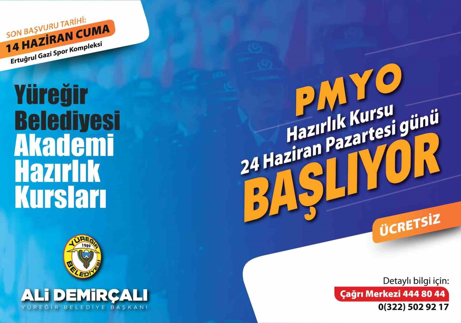 Yüreğir Belediyesi PMYO hazırlık kursu kayıtları başladı
