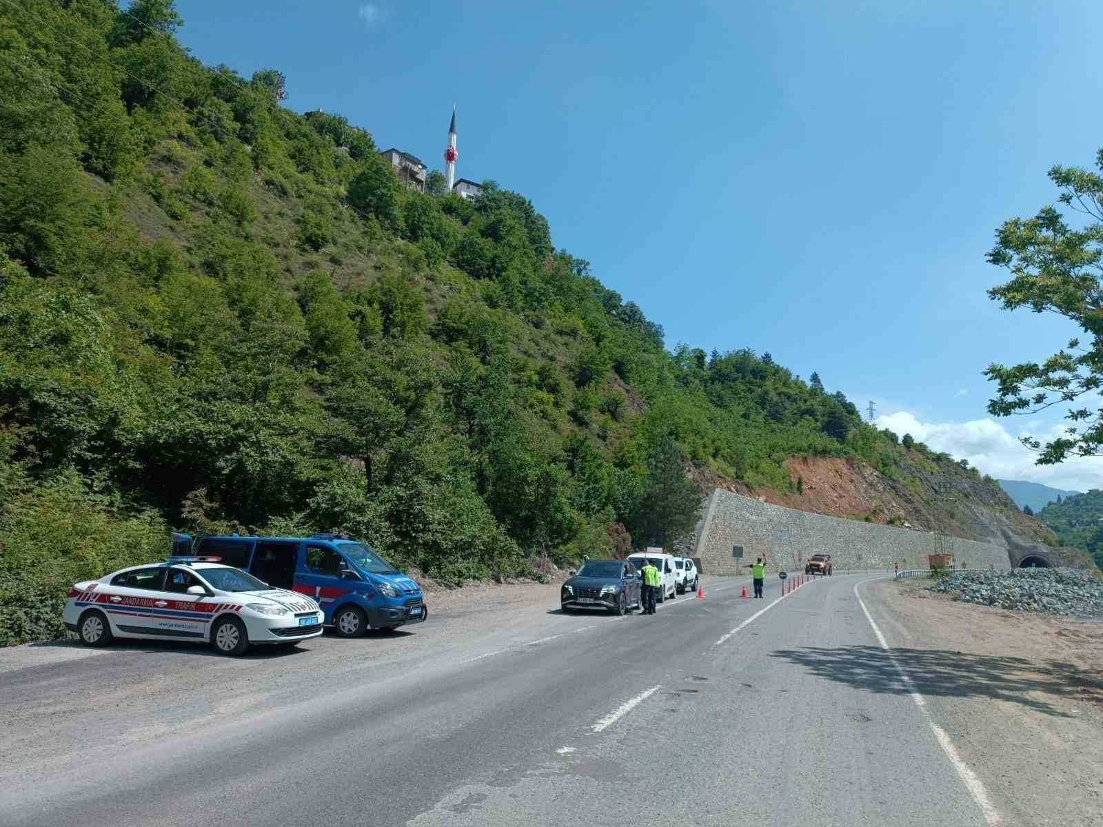 Artvin’de geçen ay 45 sürücü ve 118 araç trafikten men edildi