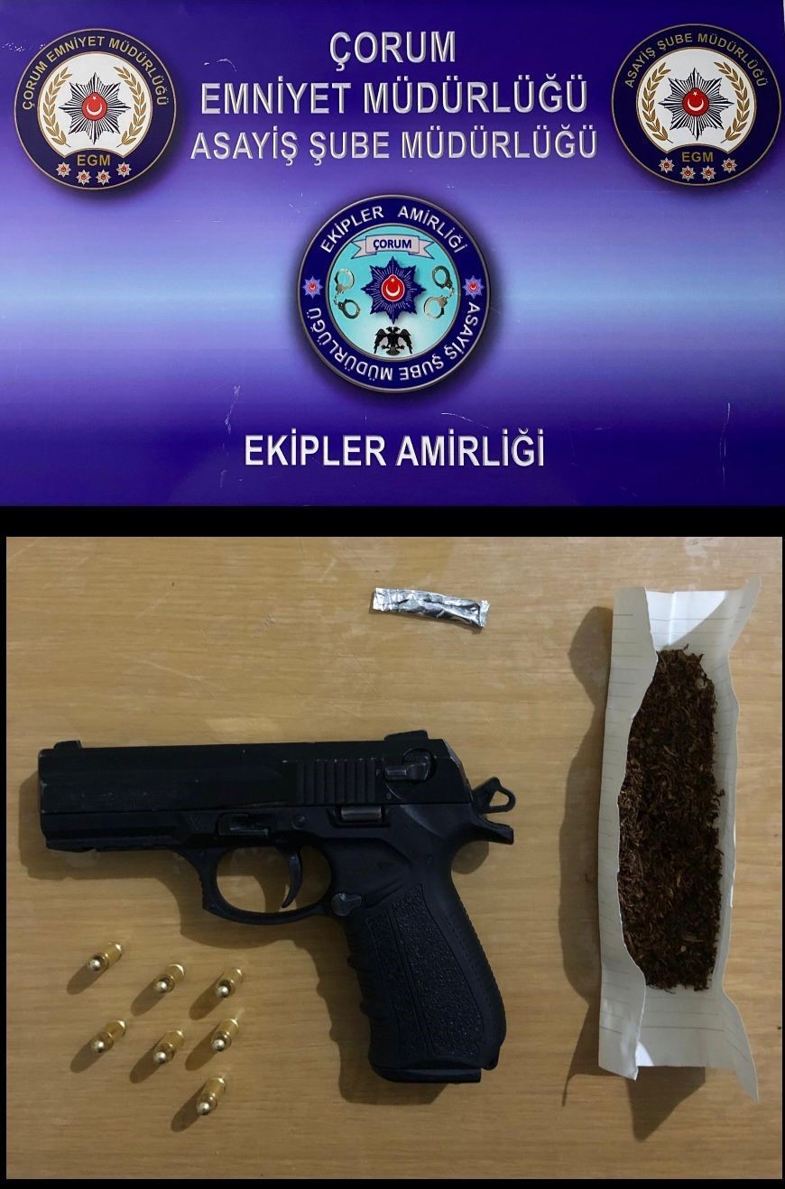Çorum’da polis ekiplerinden şok uygulamaları sürüyor