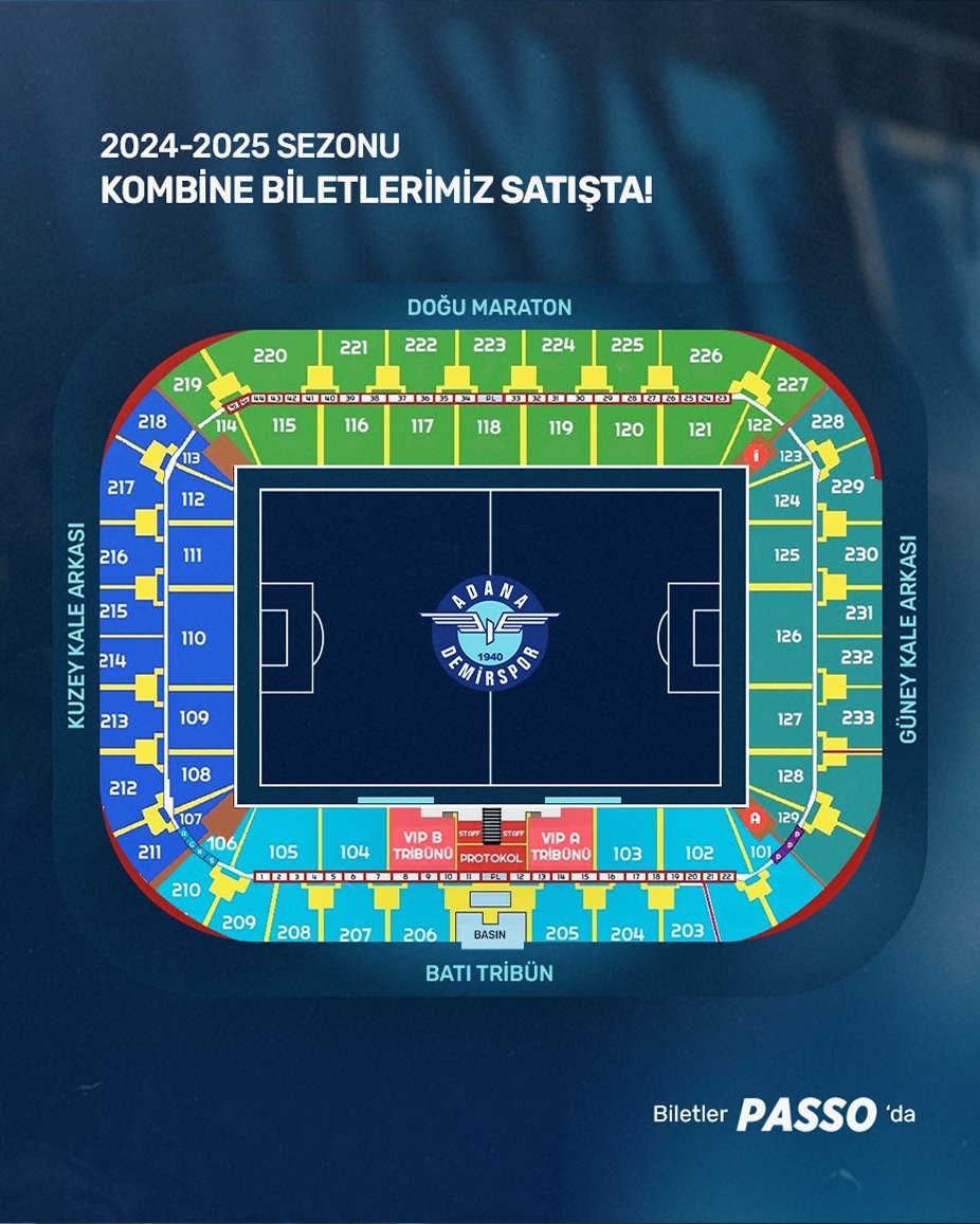 Adana Demirspor, 2024-2025 sezonu kombineleri satışta
