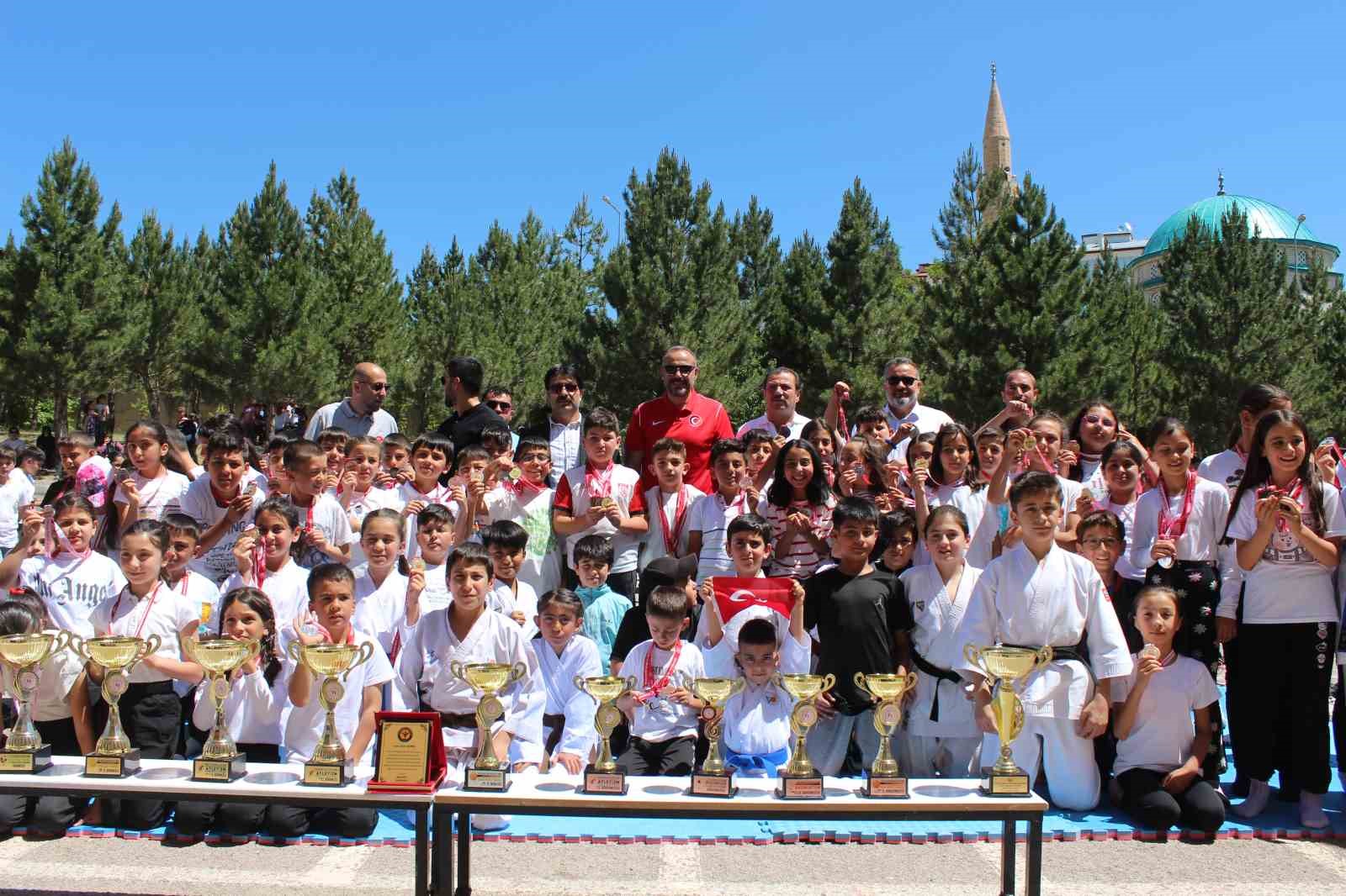 Sivas’ta 450 kişilik karate gösterisi dikkat çekti
