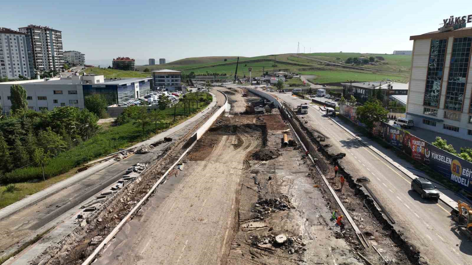 Pursaklar "Alternatif Giriş Katlı Kavşak" projesinde &ccedil;alışmalar s&uuml;r&uuml;yor
