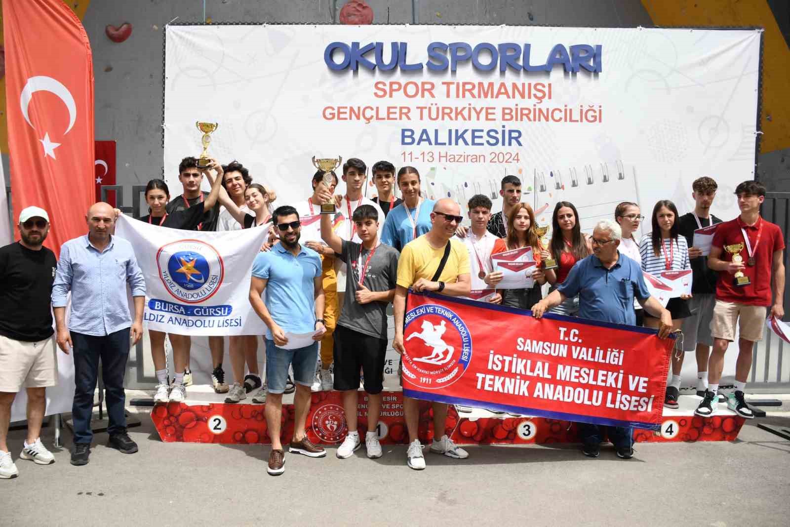 Türkiye Gençler Spor tırmanışı şampiyonası Balıkesir’de gerçekleşti