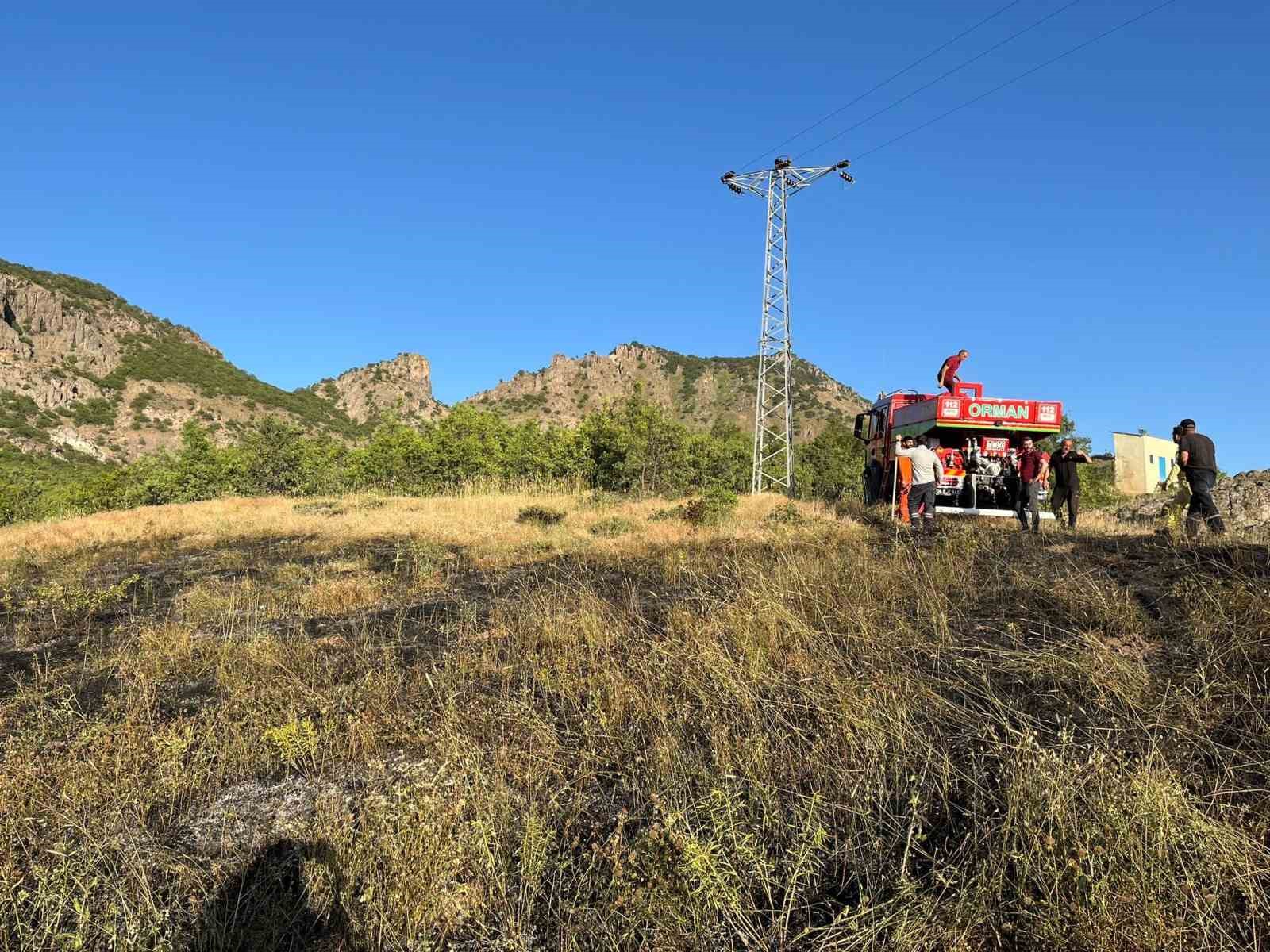 Tunceli’deki ot yangını büyümeden söndürüldü
