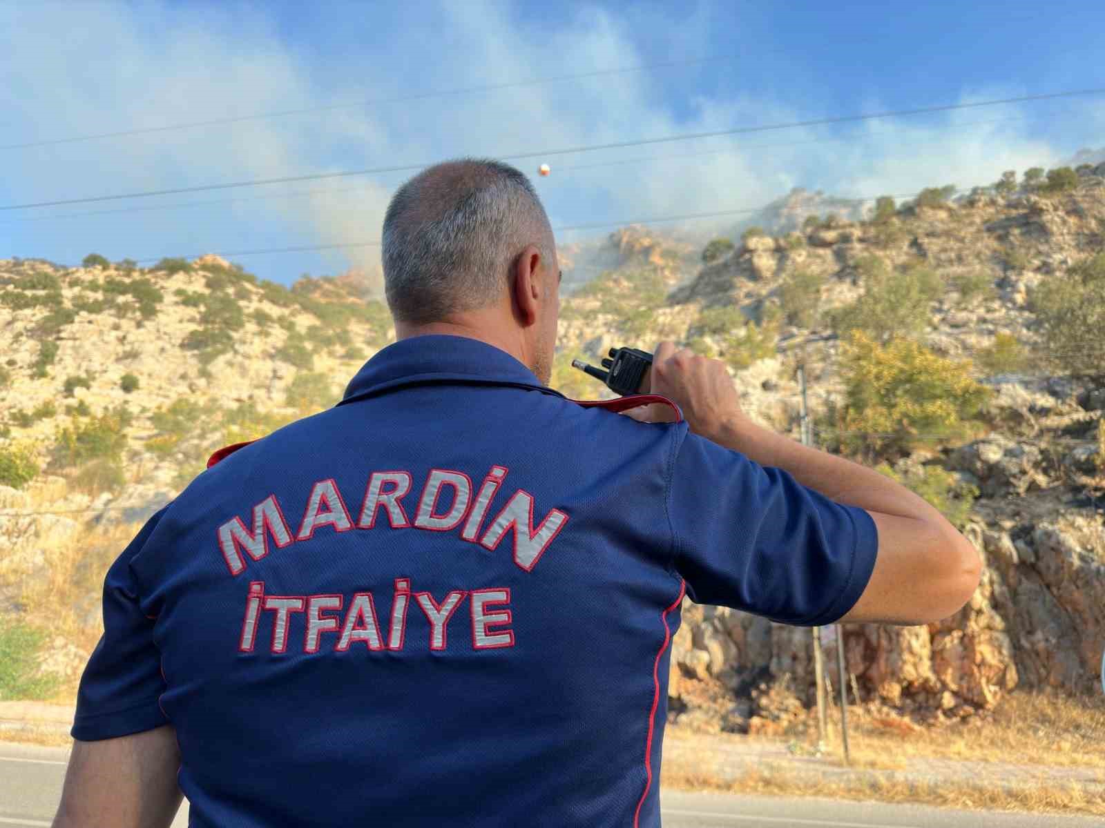 Mardin’de ormanlık alanda çıkan yangına müdahale devam ediyor
