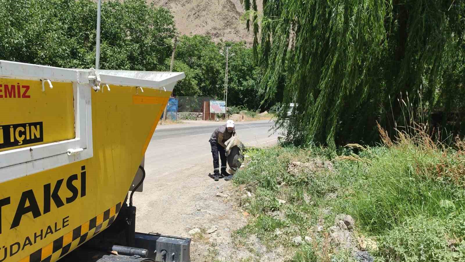 Hakkari-Van karayolu &ccedil;&ouml;plerden temizlendi
