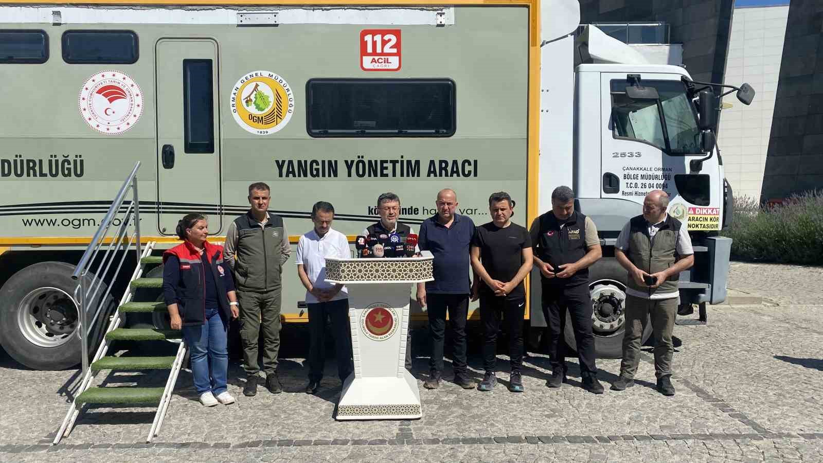 Tarım ve Orman Bakanı Yumaklı: &Ccedil;anakkale-Eceabat yangını kontrol altına alınmıştır
