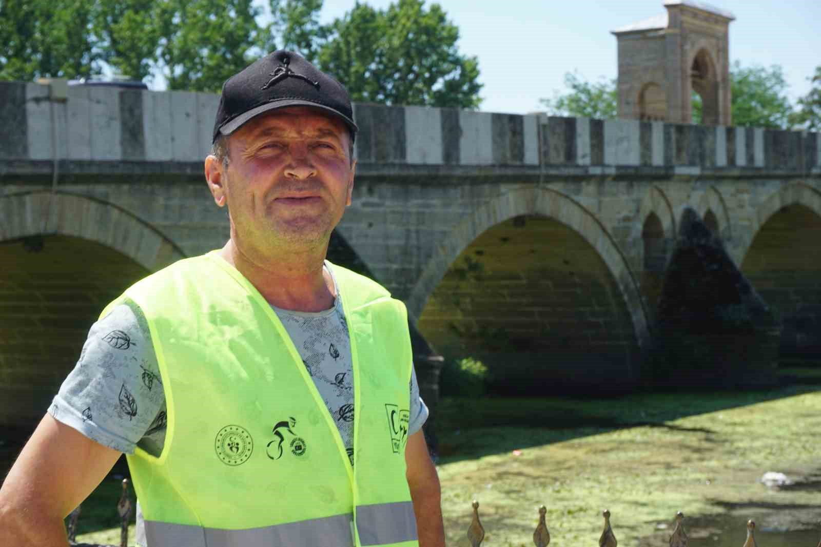 Edirne’de Tunca Nehri yeşile büründü