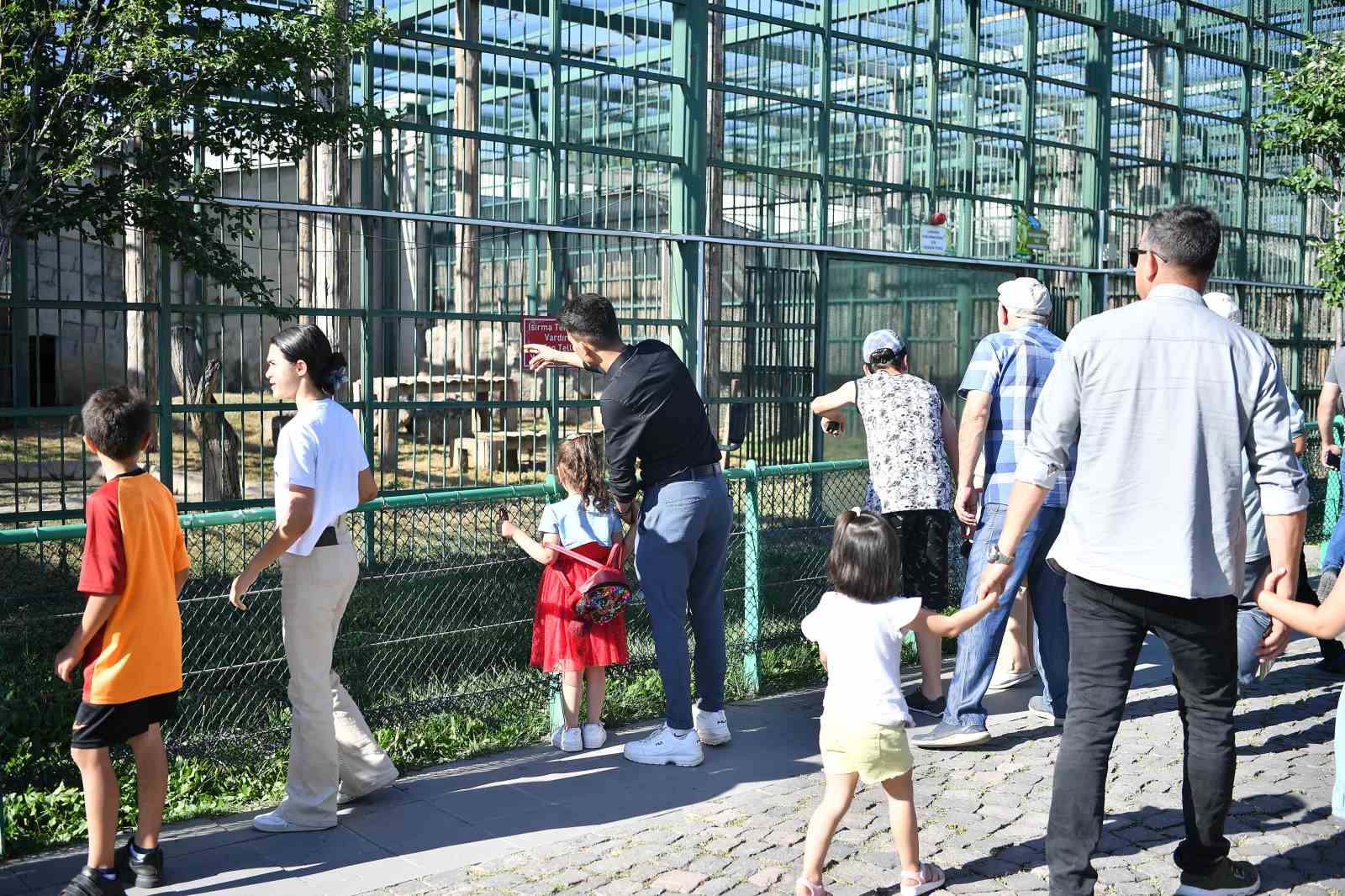 Büyükşehir Hayvanat Bahçesi’nin misafirlerine bayramda ziyaretçi akını