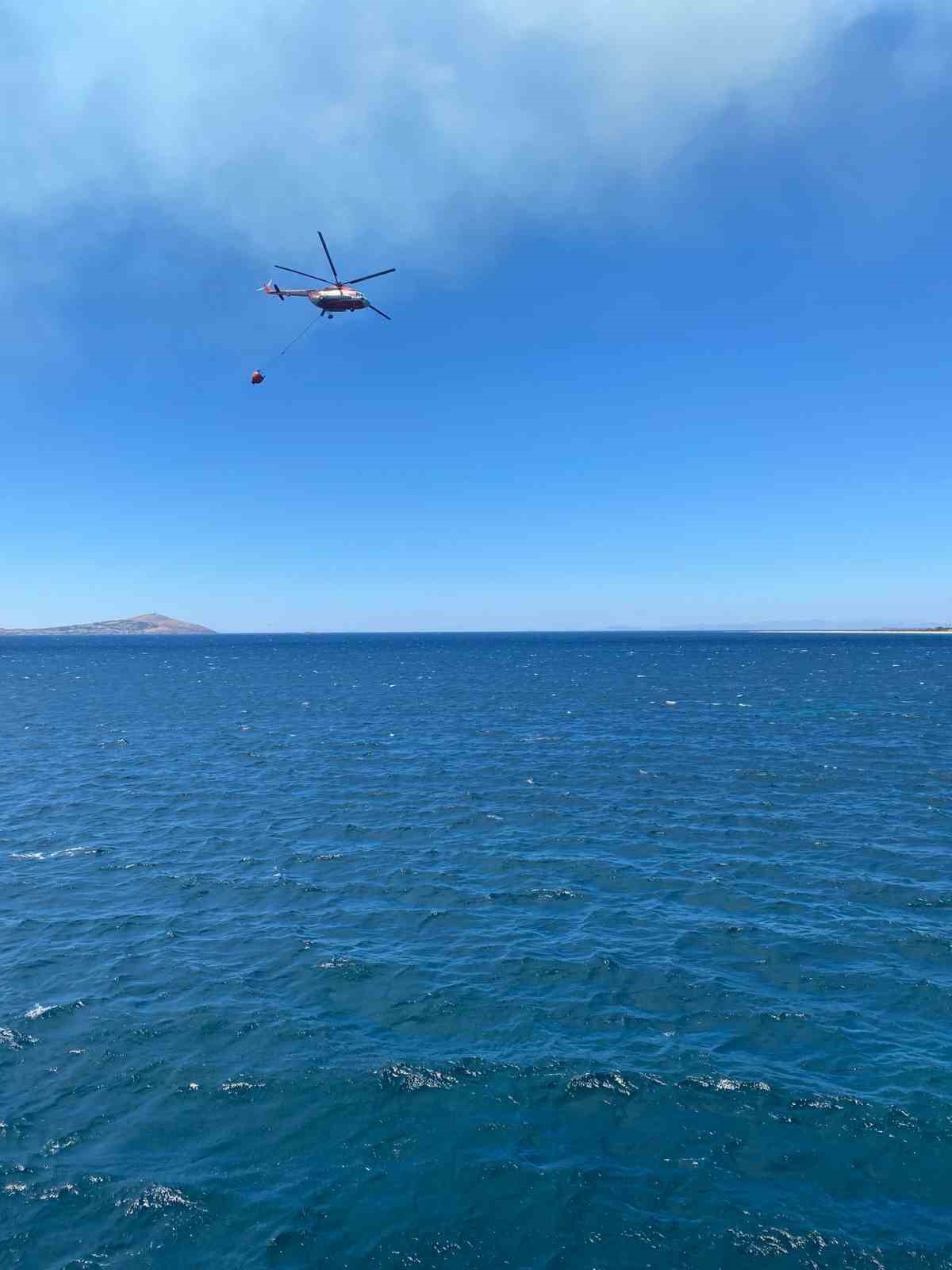 &Ccedil;anakkale&rsquo;de yangına havadan ve karadan m&uuml;dahale ediliyor
