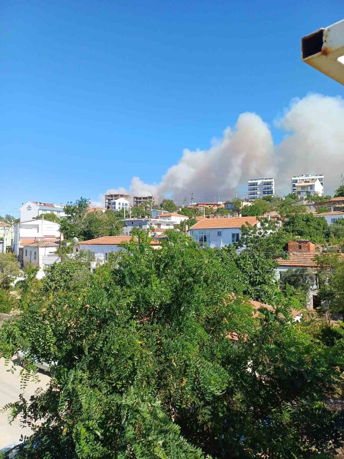 Çanakkale’de çöplükte başlayan yangın ormanlık alana sıçradı