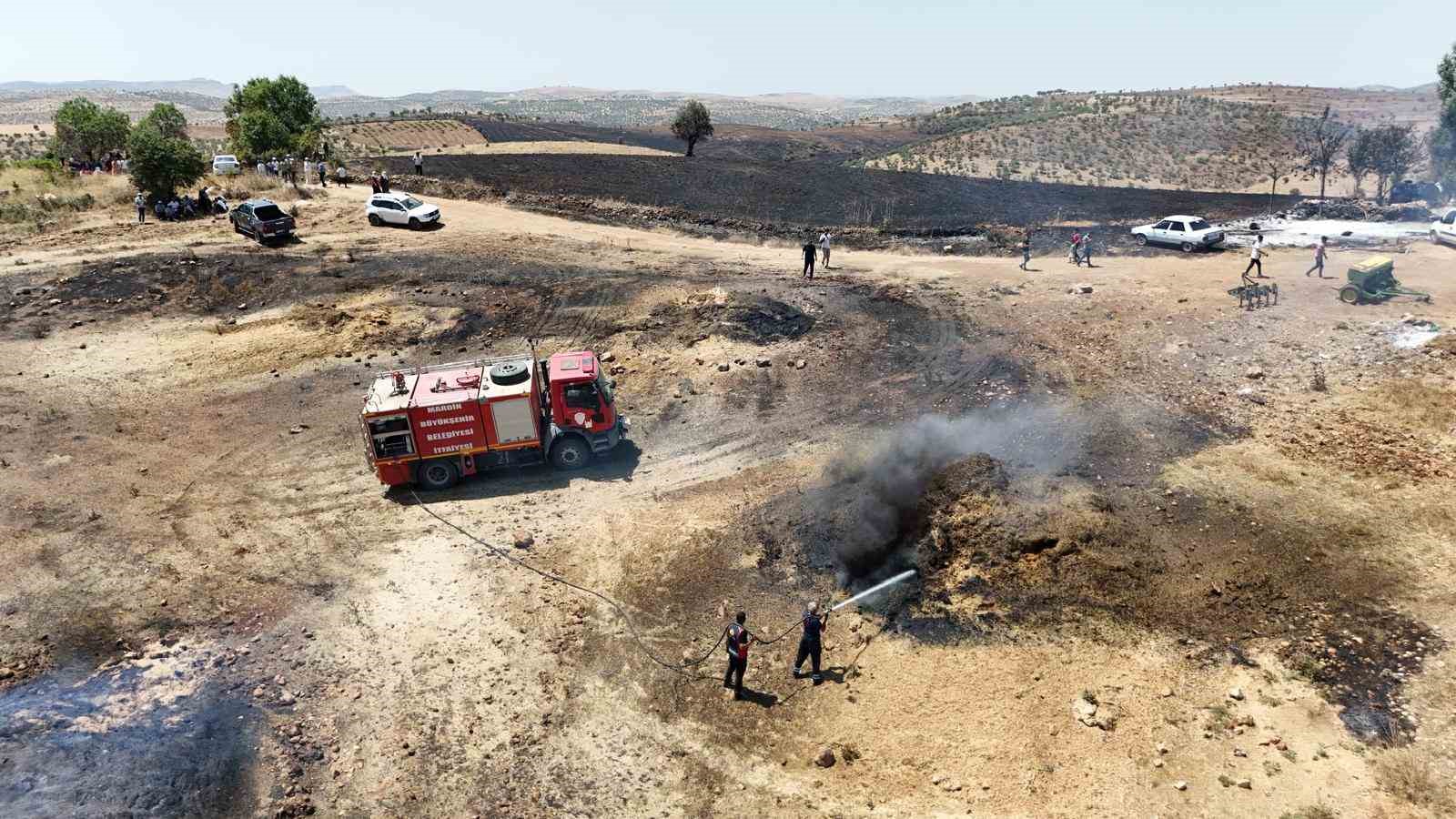 Mardin’de yangının ağır bilançosu havadan görüntülendi
