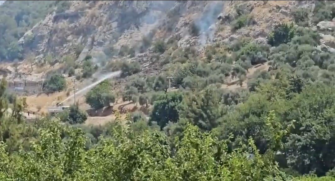 Kozan Kalesi eteklerinde çıkan örtü yangını söndürüldü