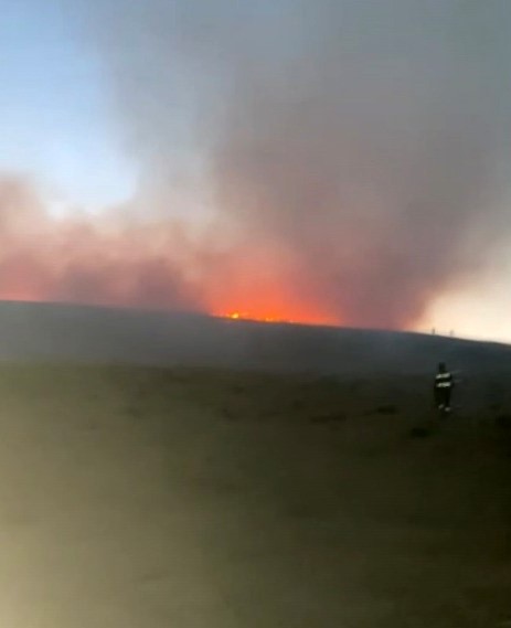 Afşin’de anız yangını
