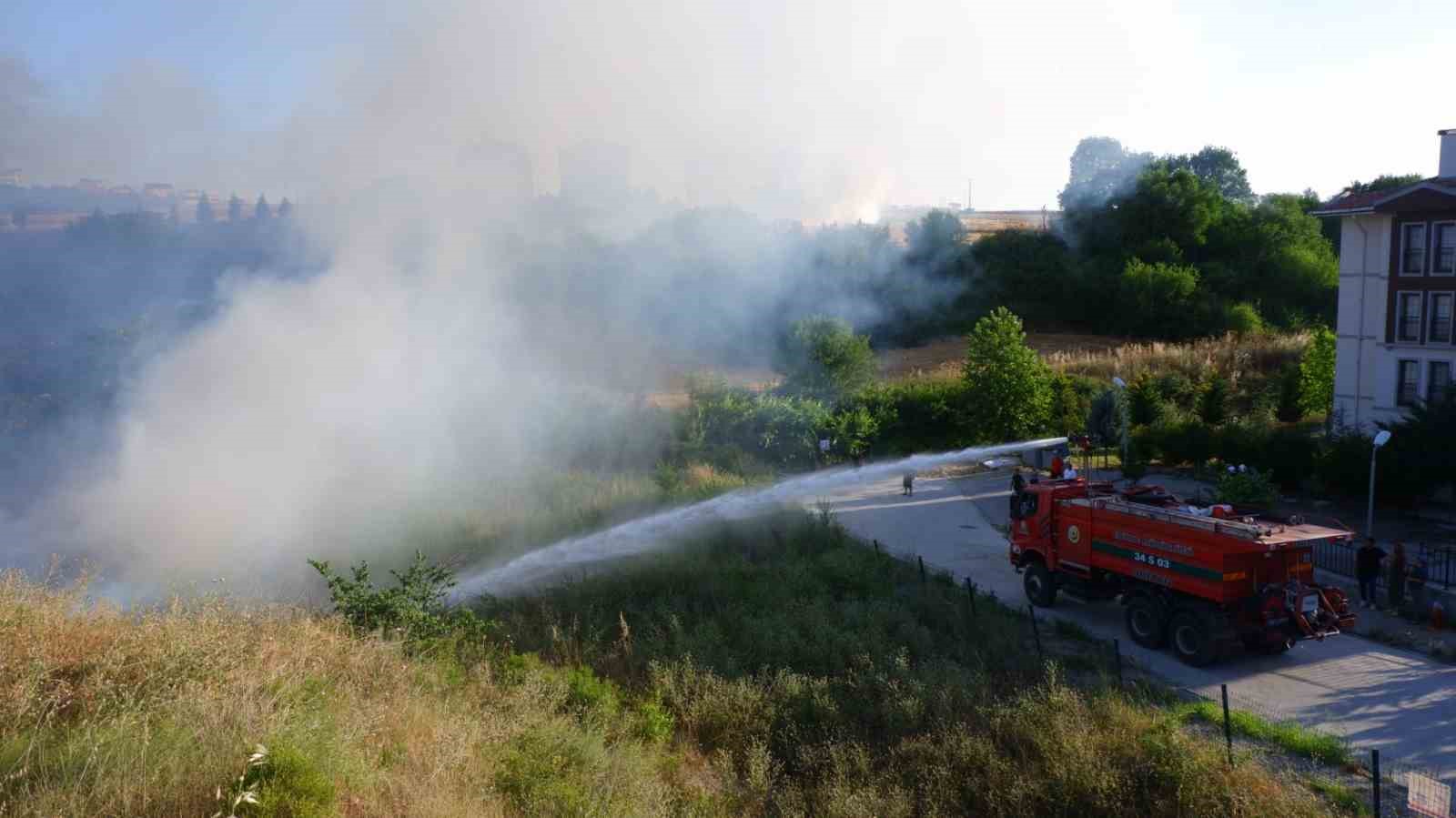 Edirne&rsquo;de tarlada &ccedil;ıkan yangın evlere sı&ccedil;ramadan s&ouml;nd&uuml;r&uuml;ld&uuml;
