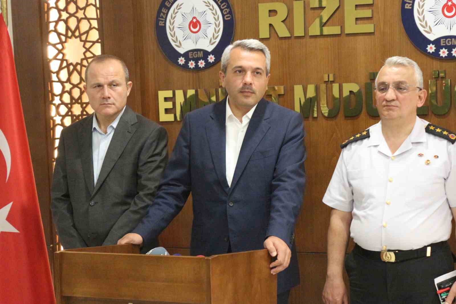 Rize Valisi Baydaş: &quot;5 ilde eş zamanlı gerçekleşen operasyonda gözaltına alınan 25 şahıstan 19’u tutuklandı”