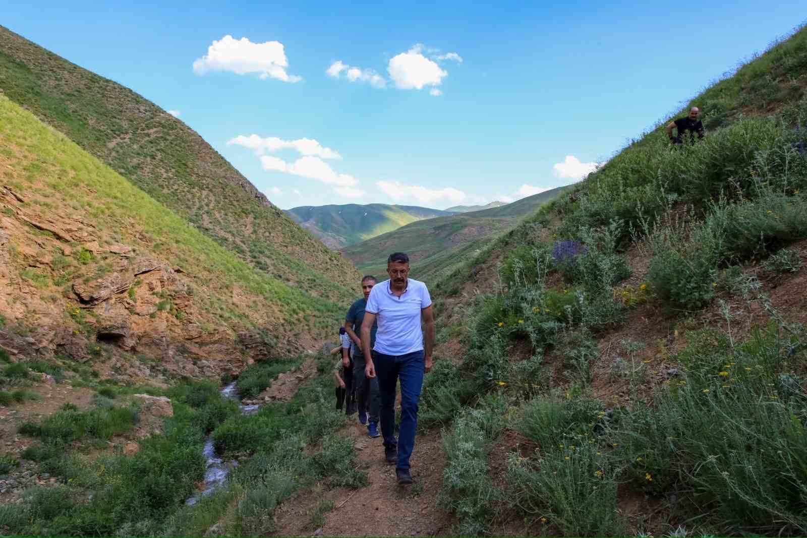Vali Ali &Ccedil;elik, Hakkari dağlarında su kaynağı aradı
