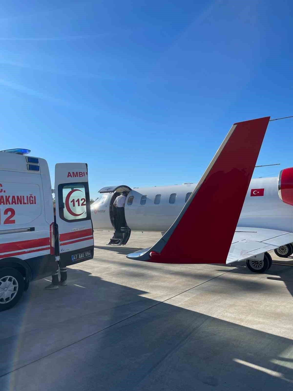 Mardin’deki hasta bebek ambulans uçakla İstanbul’a sevk edildi
