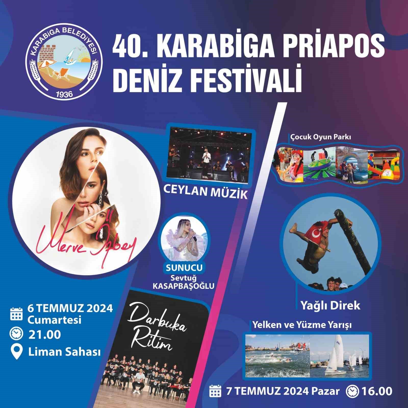 40. Karabiga Priapos Deniz Festivali coşkuyla kutlanacak
