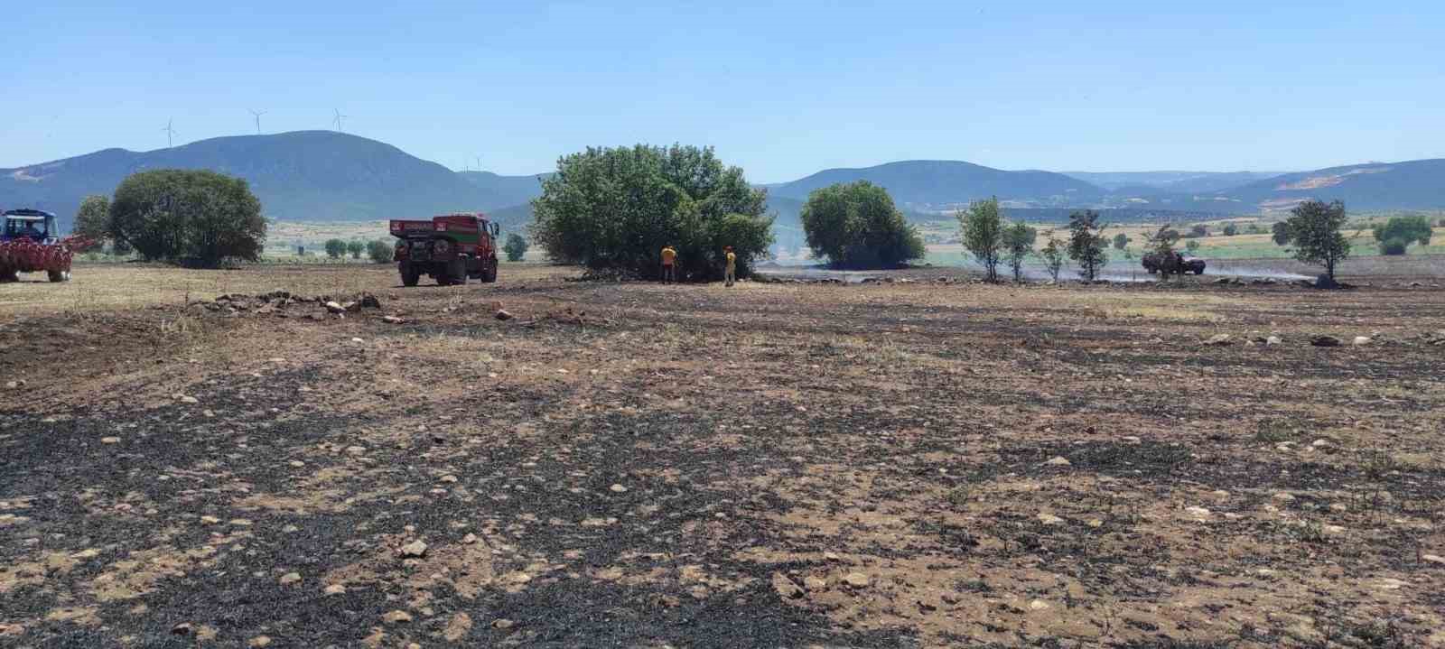Medetli köyünde anız yangınına sebep olan kişi gözaltına alındı

