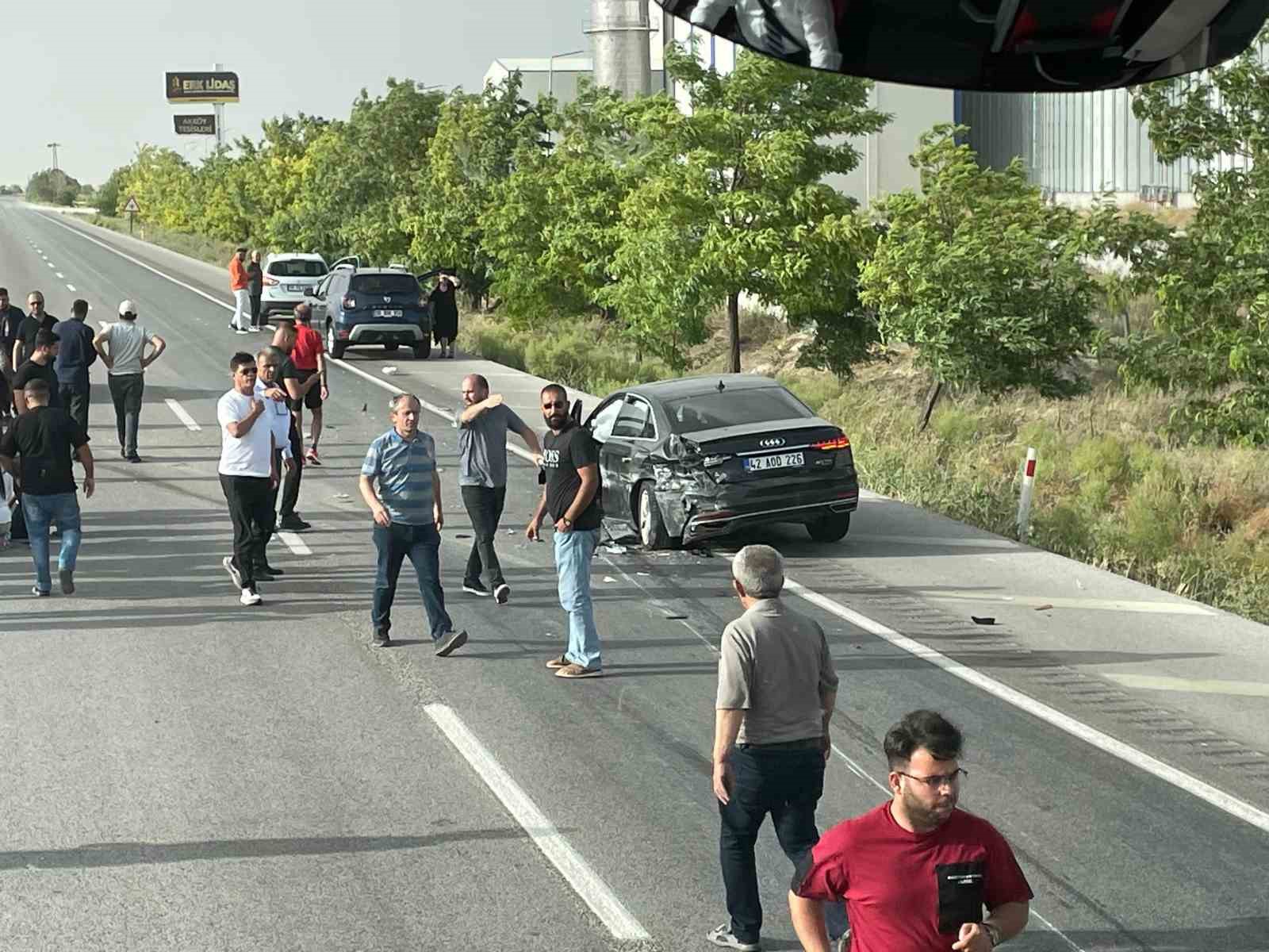 Konya’da iki otomobil çarpıştı: 1 yaralı

