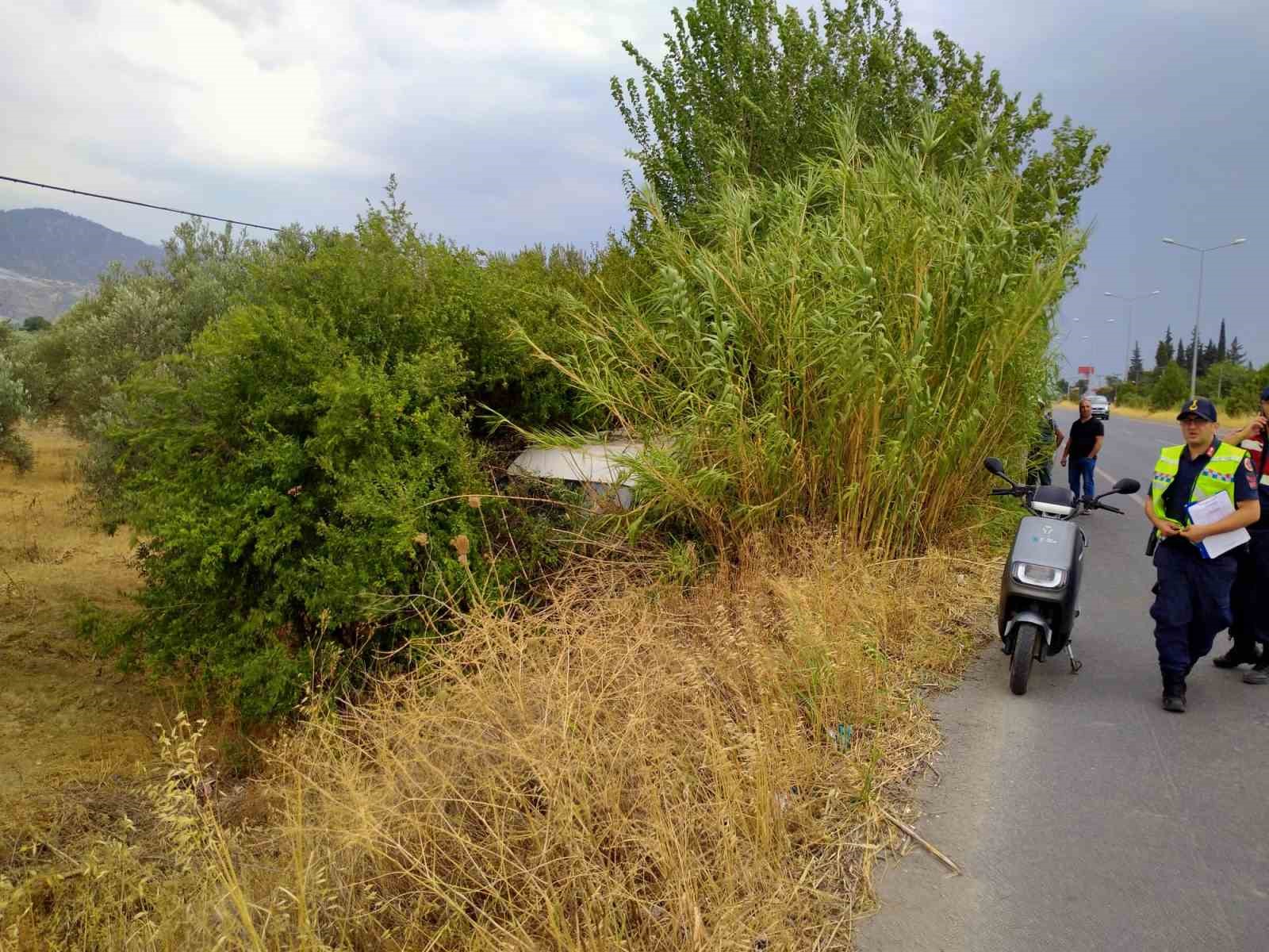 Yoldan çıkan ticari araç ağaca çarptı: 2 yaralı

