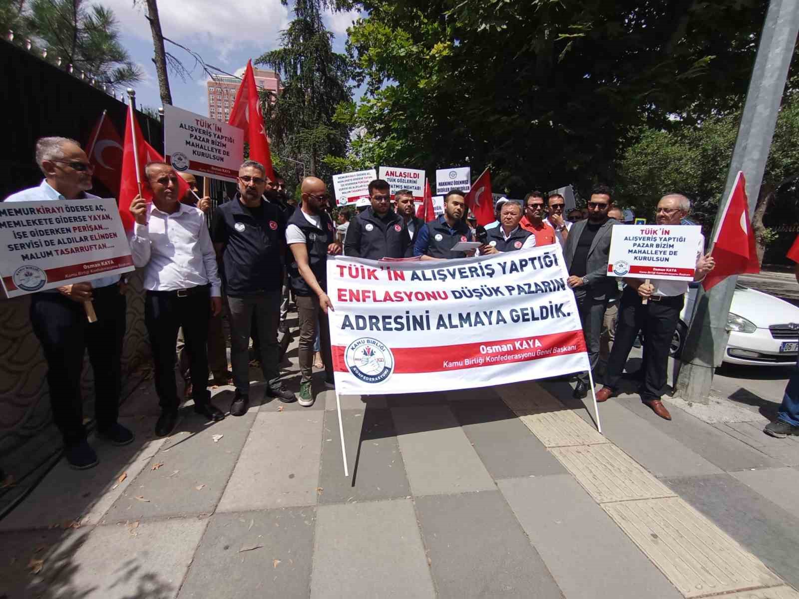 Kamu Birliği Konfederasyonu’ndan TÜİK önünde eylem
