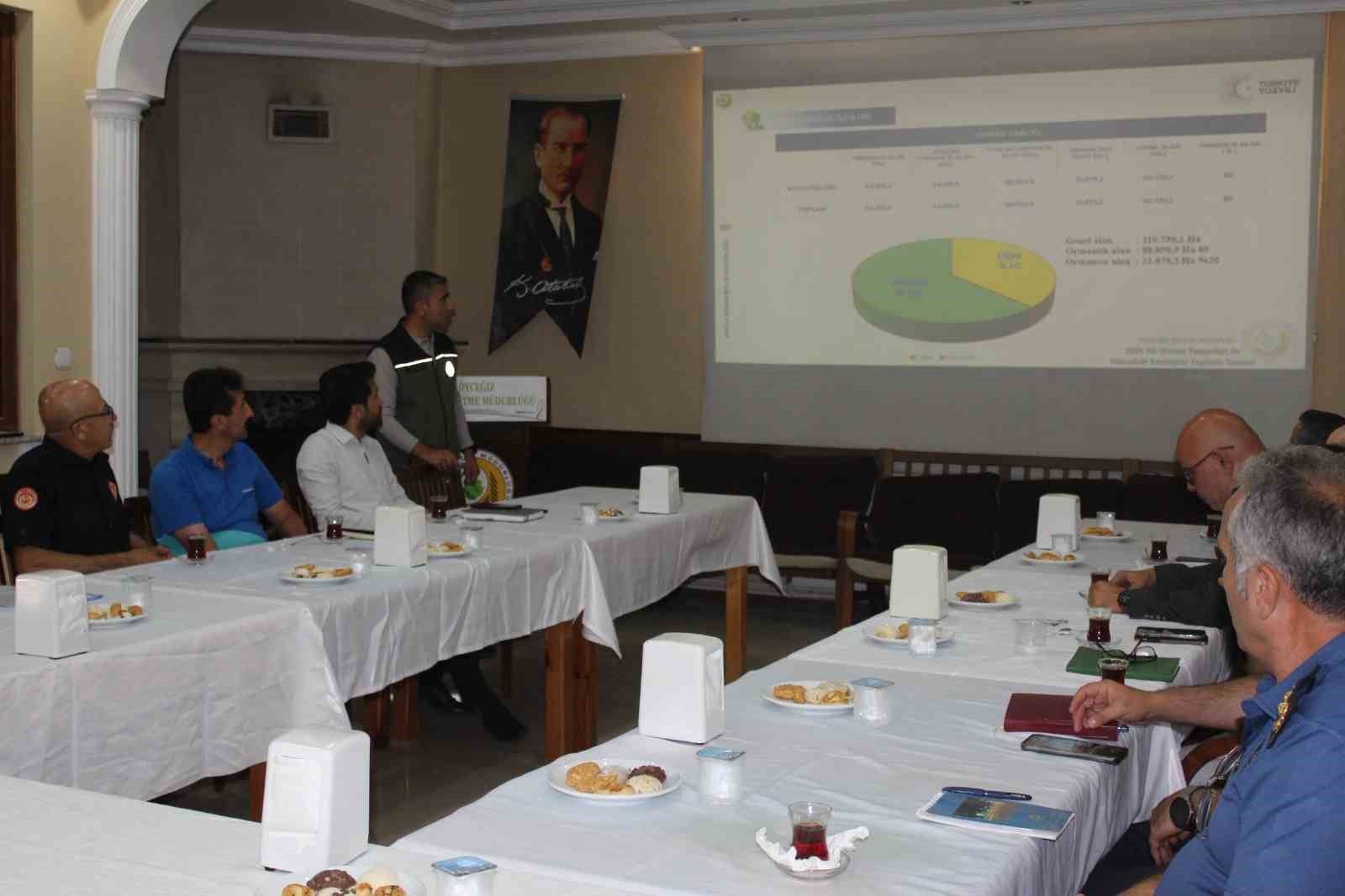 K&ouml;yceğiz&rsquo;de orman yangınlarıyla m&uuml;cadele toplantısı yapıldı
