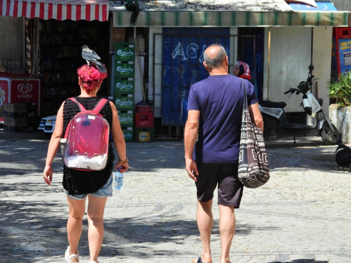 Erdek’e kargasıyla gelen tatilci ilgi odağı oldu
