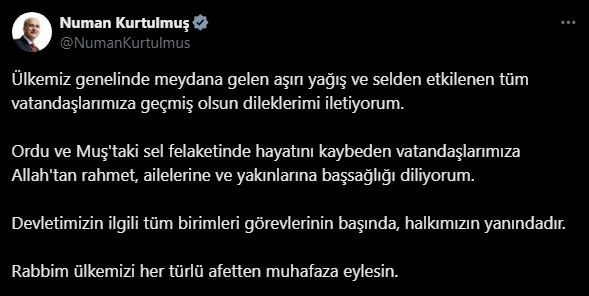 TBMM Başkanı Kurtulmuş: &quot;Devletimizin ilgili tüm birimleri görevlerinin başında, halkımızın yanındadır&quot;