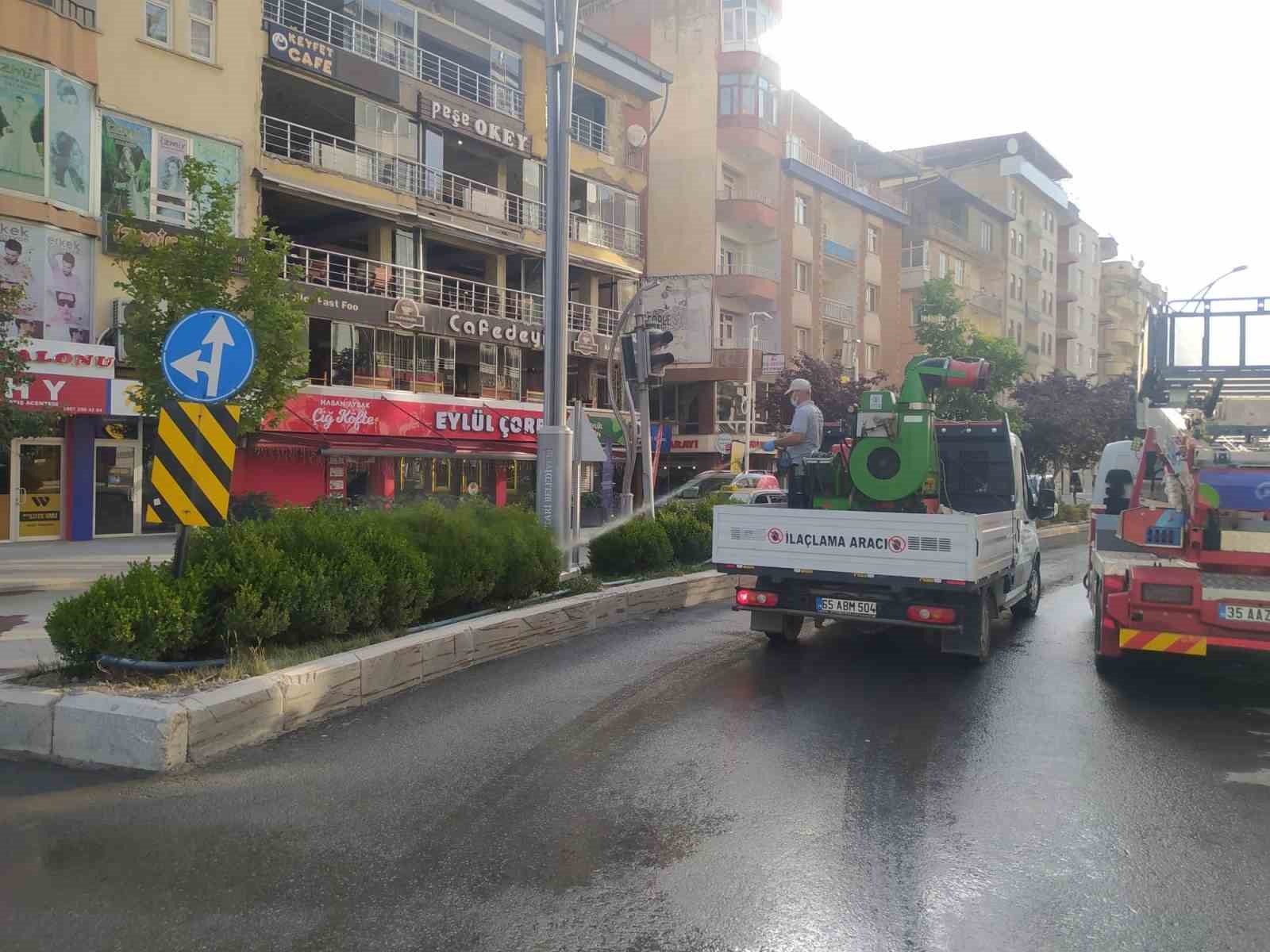 Hakkari&rsquo;de haşere ile m&uuml;cadele devam ediyor
