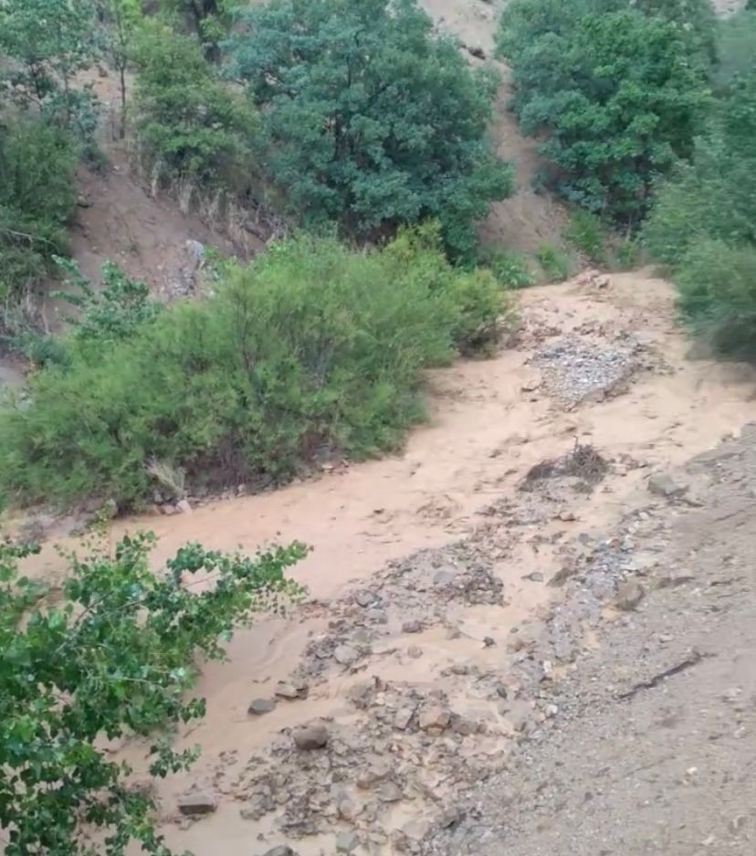 Elazığ’da sağanak yağış etkili oldu: Dereler taştı
