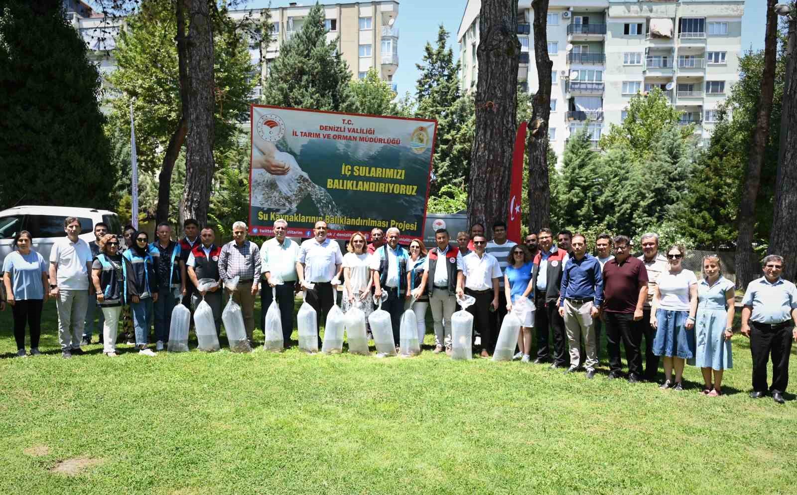 Denizli&rsquo;deki g&ouml;l ve g&ouml;letlere 770 bin adet sazan yavrusu bırakıldı
