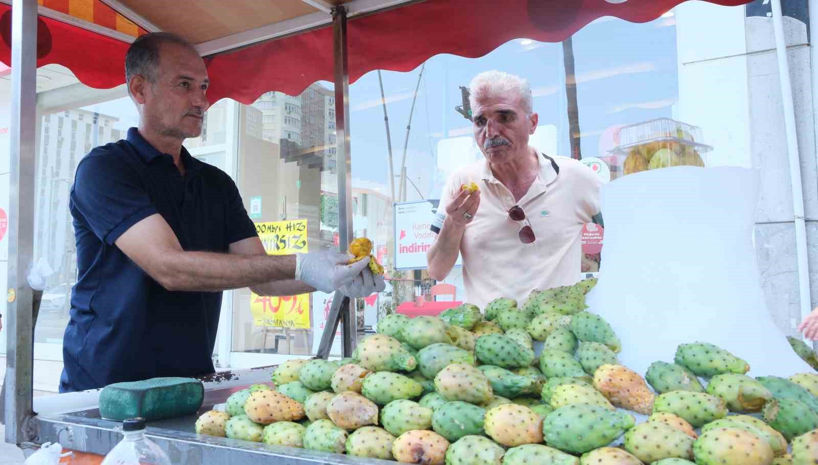 Adana&rsquo;da vatandaşlar dikenli incir yiyerek serinliyor
