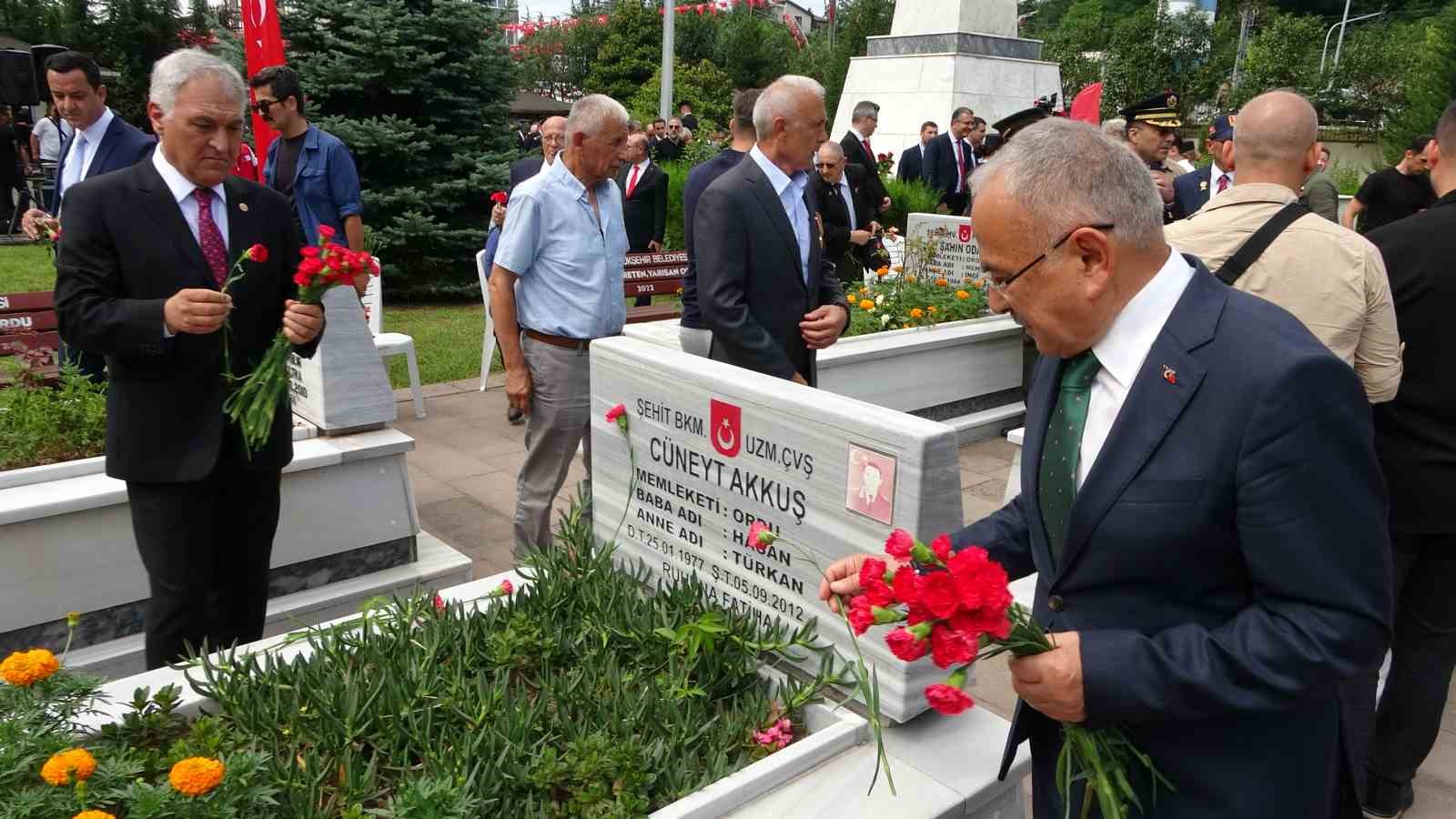 Ordu’da 15 Temmuz’da şehitler anıldı