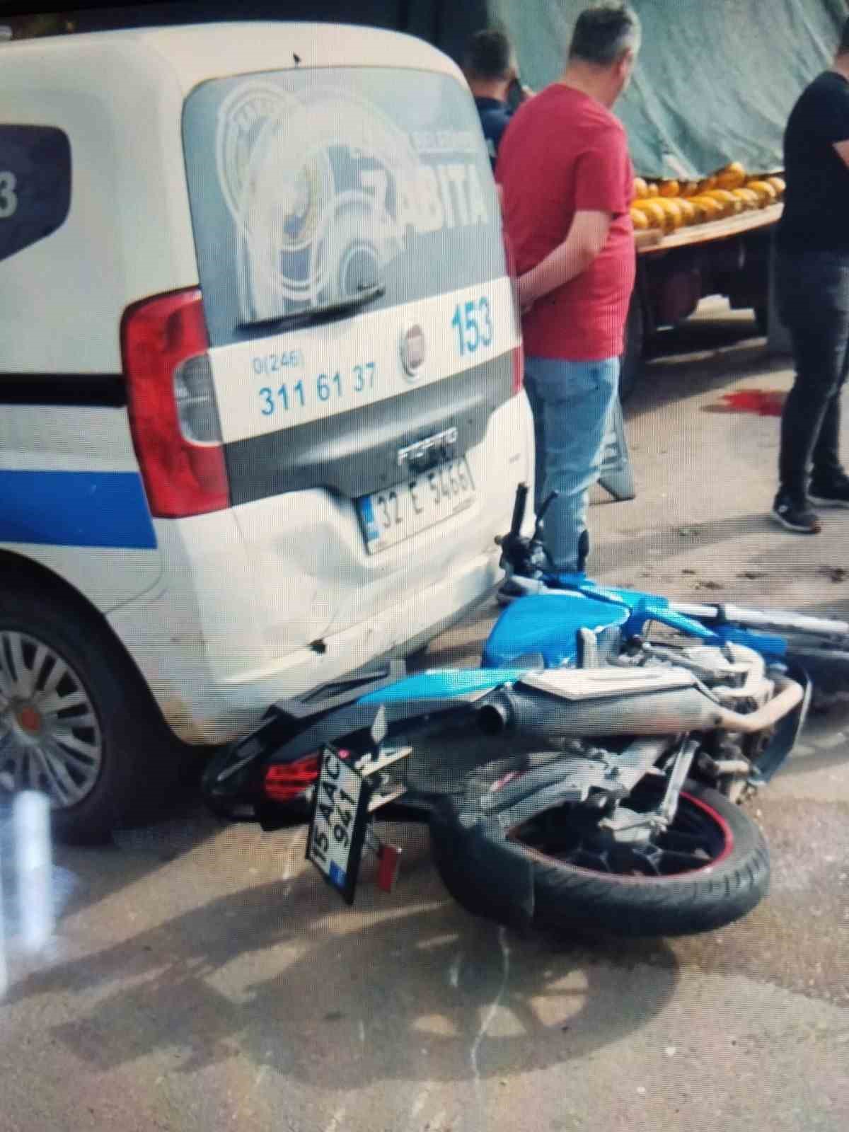 Kazada ağır yaralanan motosiklet sürücüsü hayatını kaybetti
